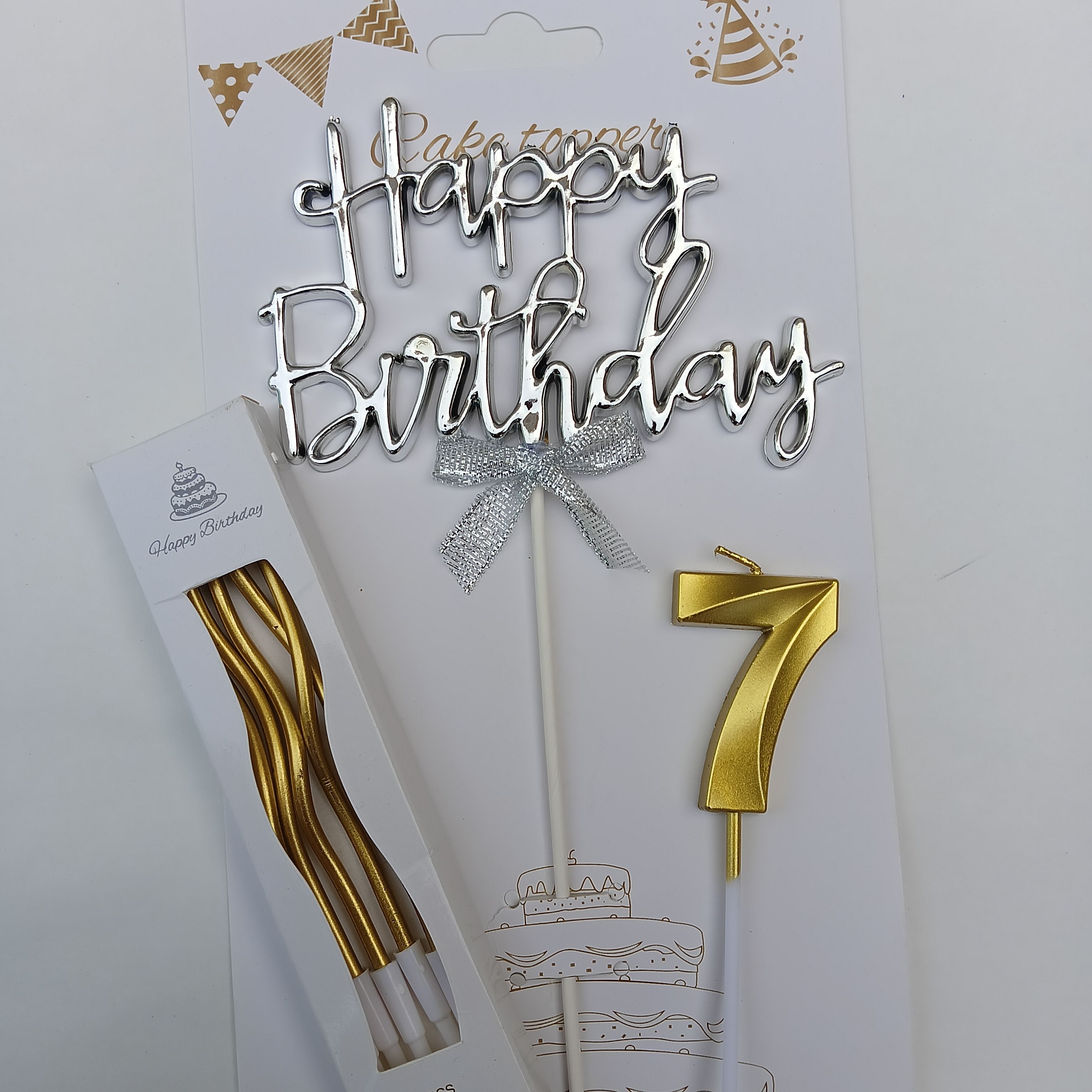 7th Birthday Cake Candle Party Decor Candle-image-22