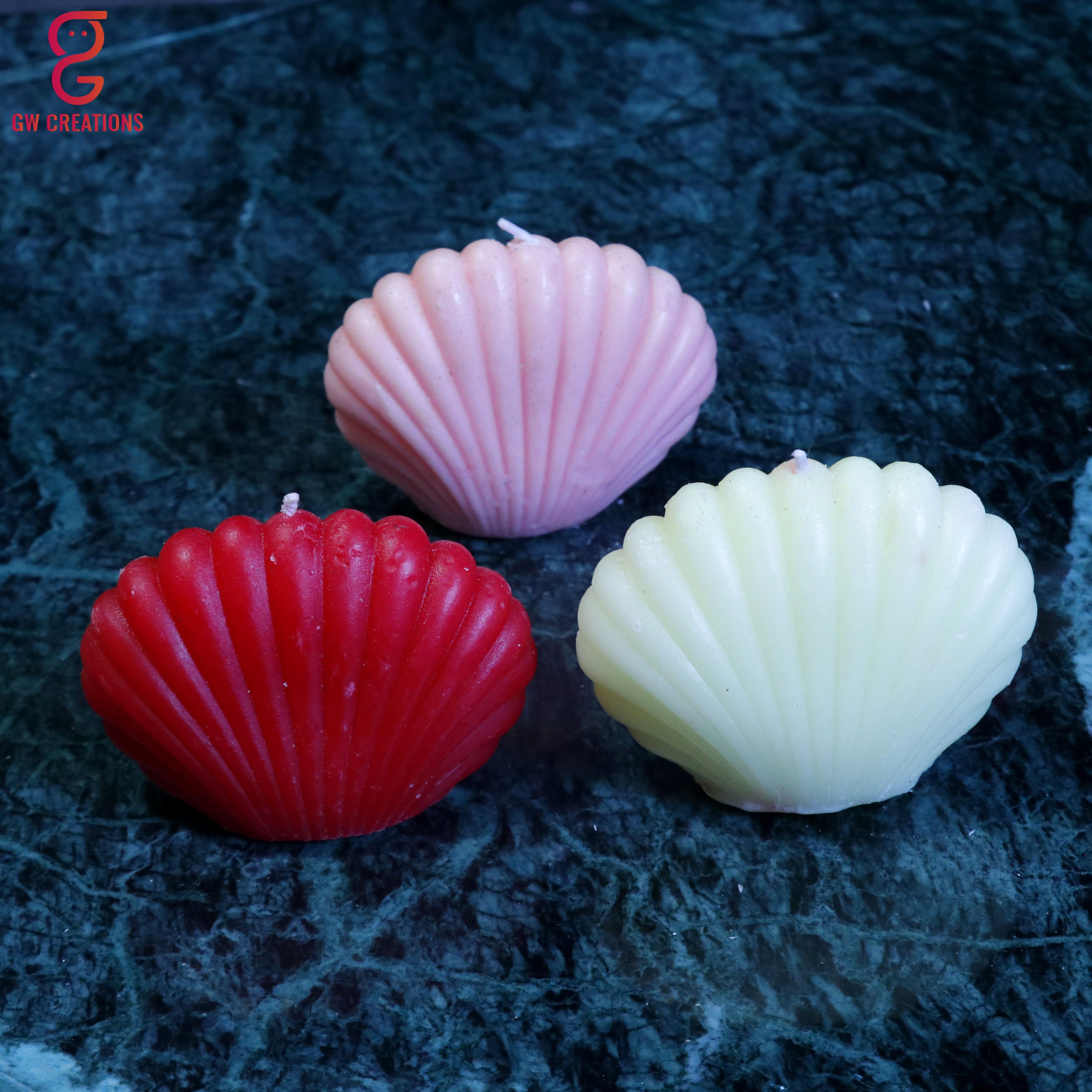 HandmandeClose Shell Rose Jasmine Strawberry Scented Candle Candle-image-45