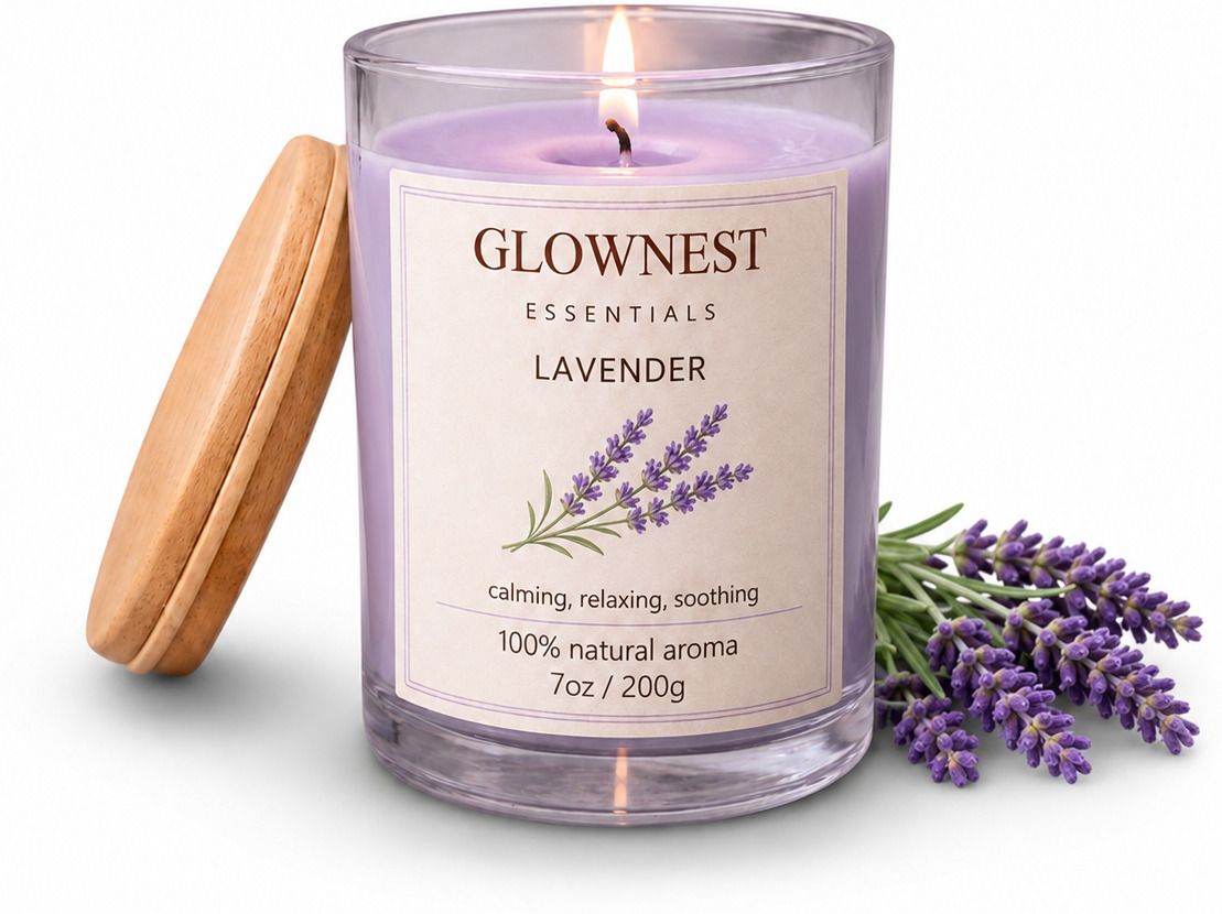 glownest essentials Lavender Candle-picture-11