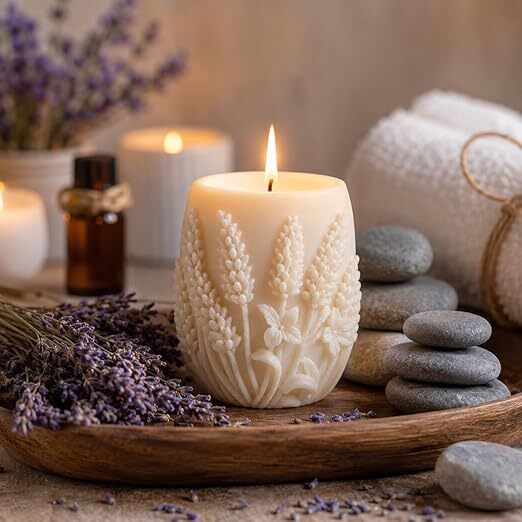 piluenterprise Candle Lavender Bloosam Candle-picture-11