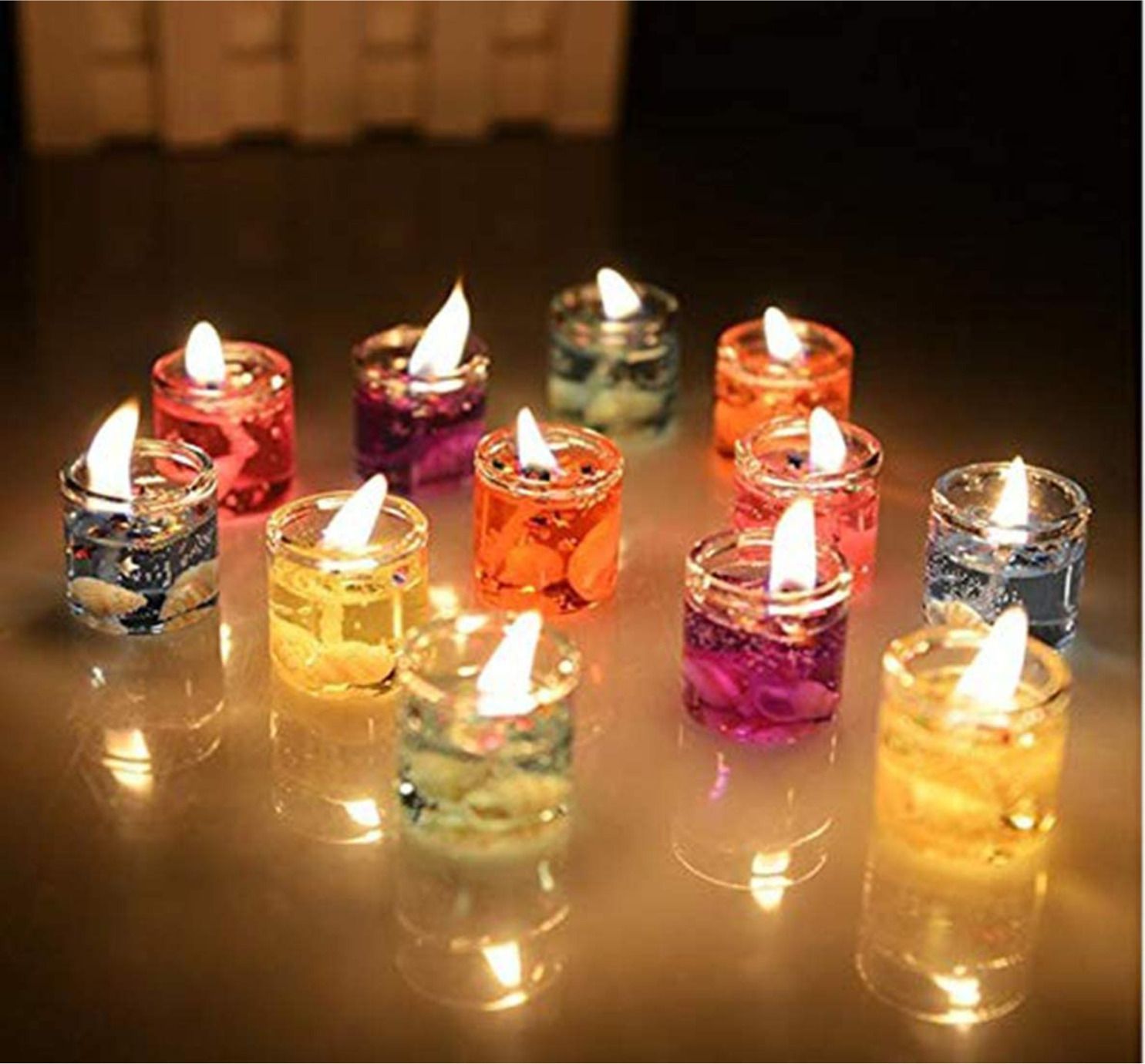 Glass Jelly Gel Candles For Diwali Fragrance Candle Pack 12 Eco Friendly Candle Candle