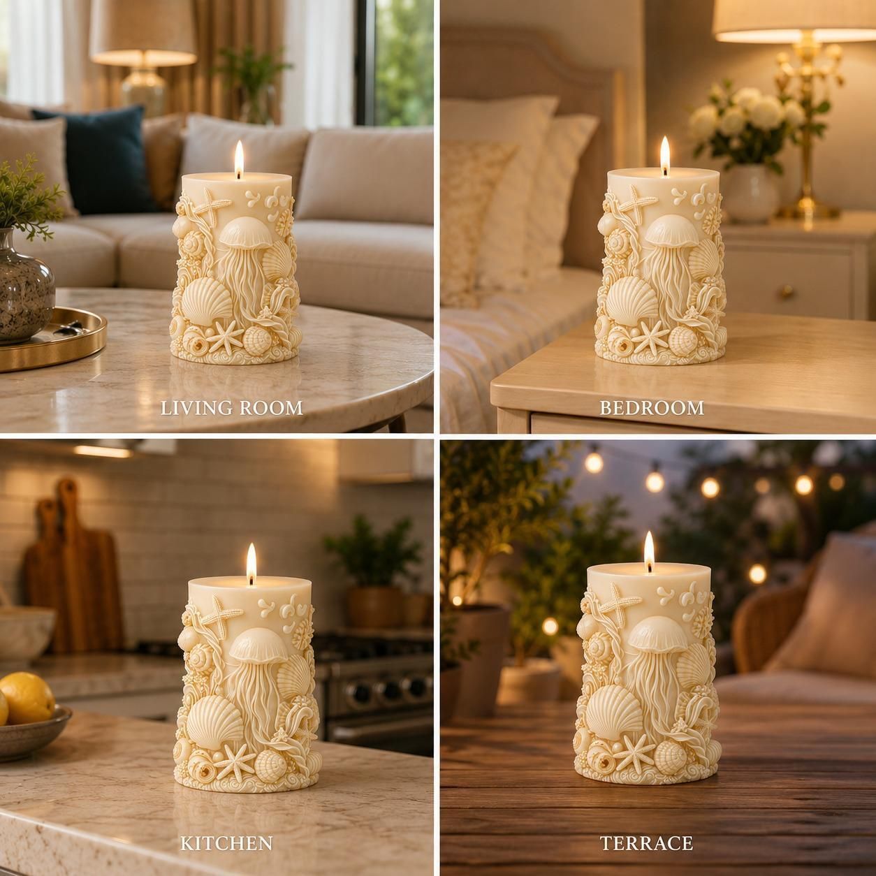 qyexe Decorative Candle for Romantic Bedroom Setup (Pack-1) Candle-picture-25