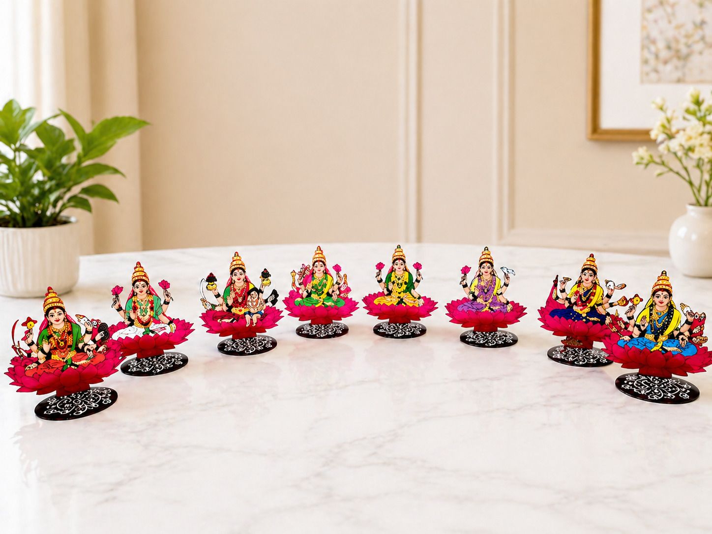flickcartuy ashtlaxmi set with diya stand Candle-picture-0