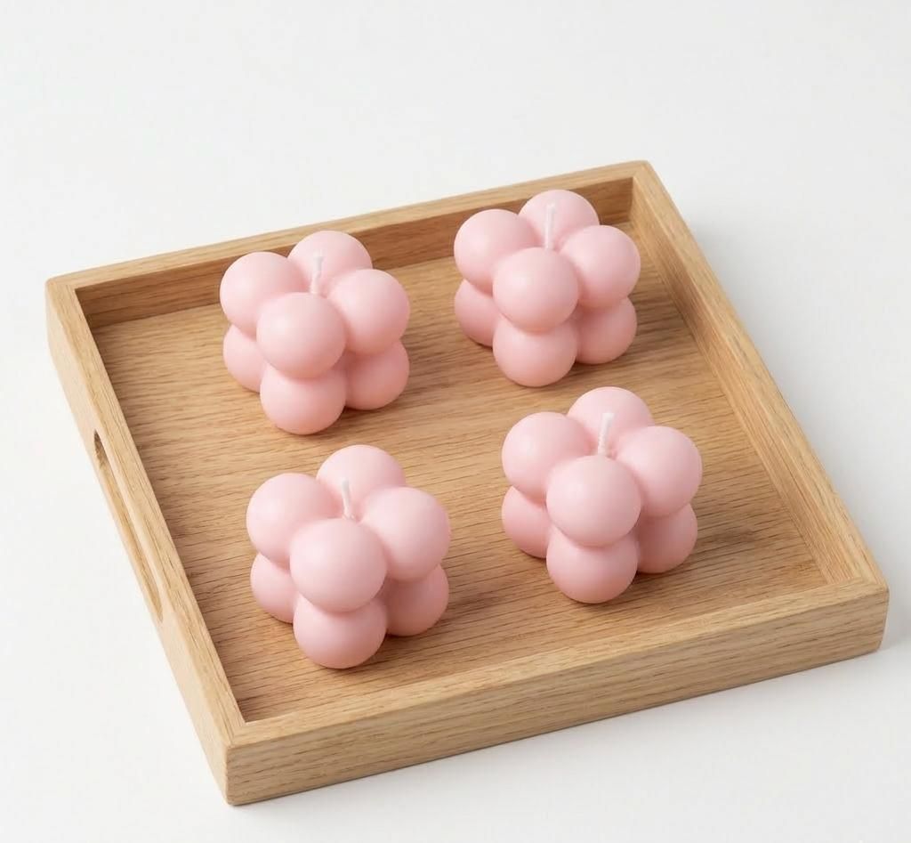 infinite24 Aesthetic Bubble Cube Candles Set for Home Decor & Gifting (6 Pcs) Candle-picture-30