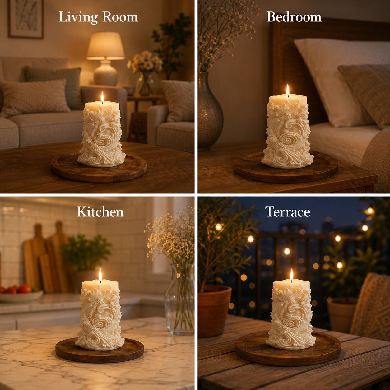 Luxury Scented Candle for Home Decor Ornament (Pack-1) Candle-image-19