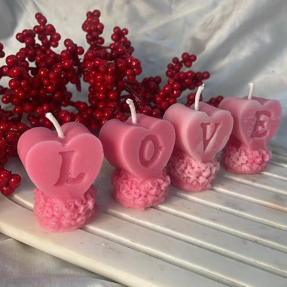 pickkart L O V E Letter Candle Set-Pink Candle-picture-19