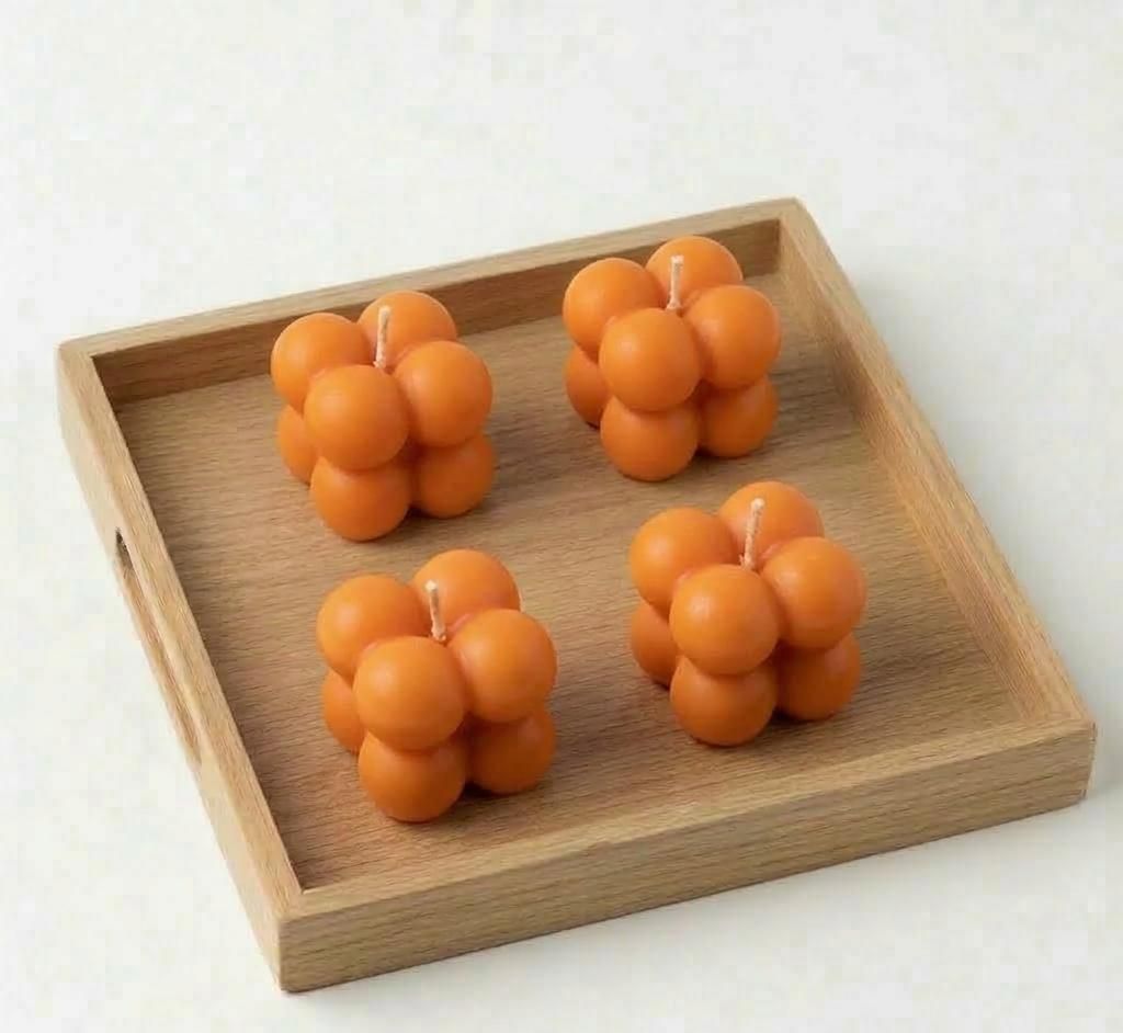 infinite24 Aesthetic Bubble Cube Candles Set for Home Decor & Gifting (6 Pcs) Candle-picture-32