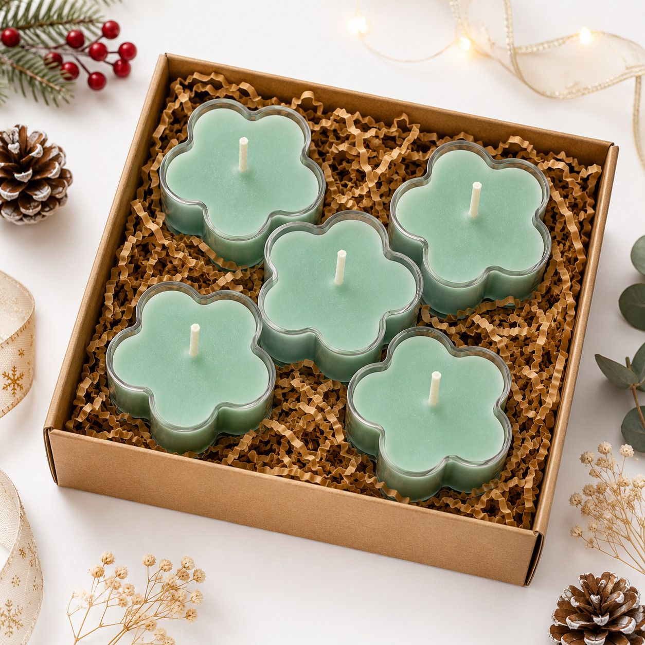 Tealight Star Candle | Soy Wax, Floral Tealight, Decor & Gift Candle-image-45