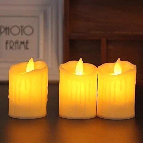 Flickering Flameless Smokeless Dancing Votive Acrylic LED Candle Pack of 3 Candle-image-24