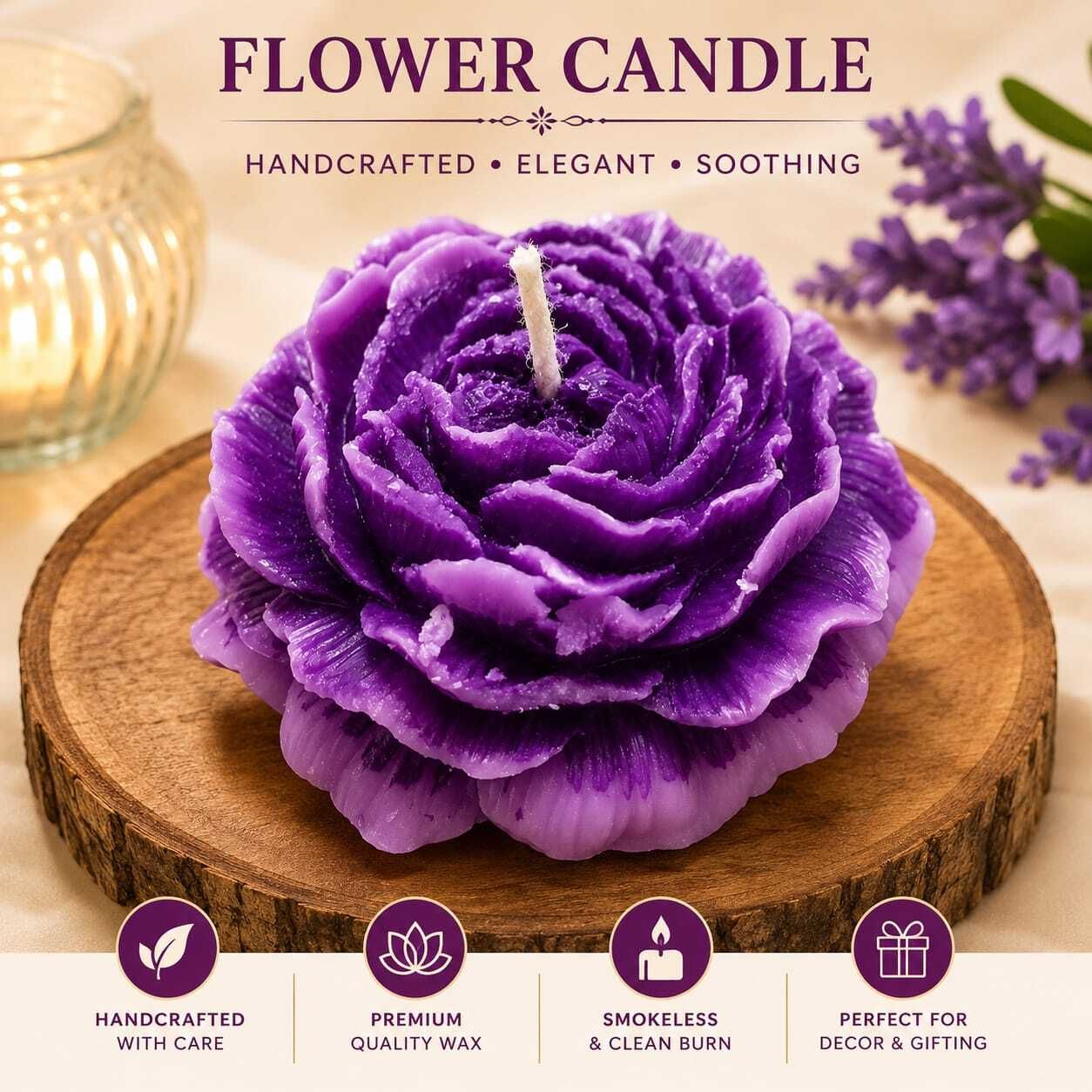 smart lily purple Candle-picture-11