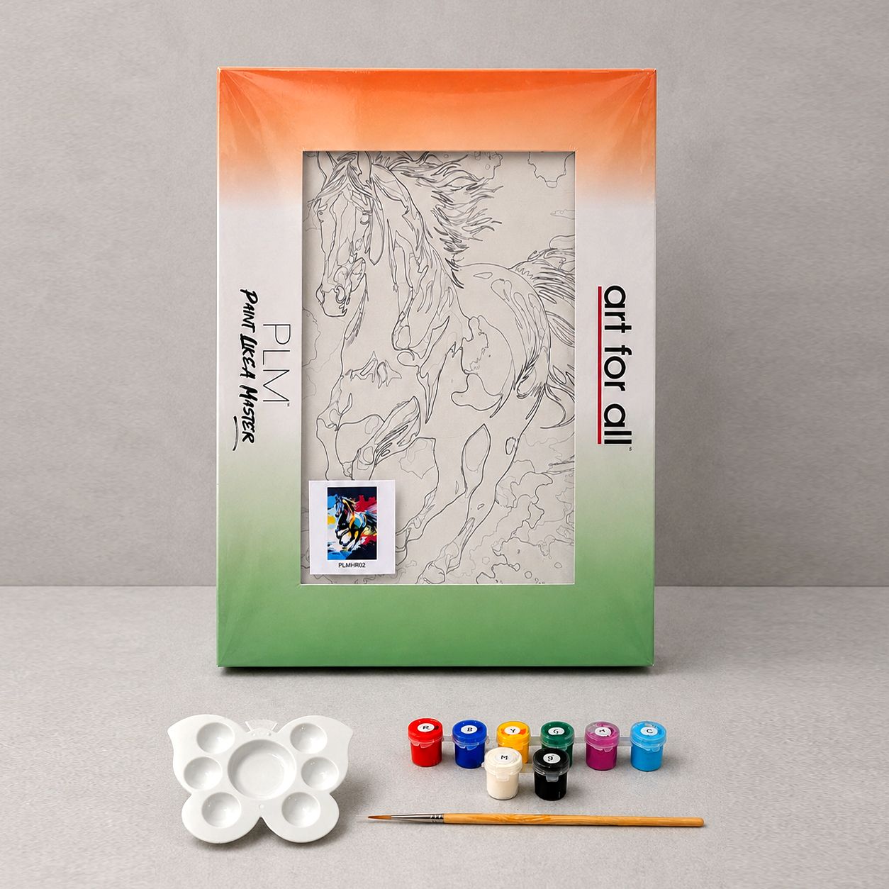 artezee Master Mini Kit Wild Stallion DIY Canvas Painting Kit with Colors, Brush Cotton Acrylic Coated Canvas Pad (Set of 1)-picture-12