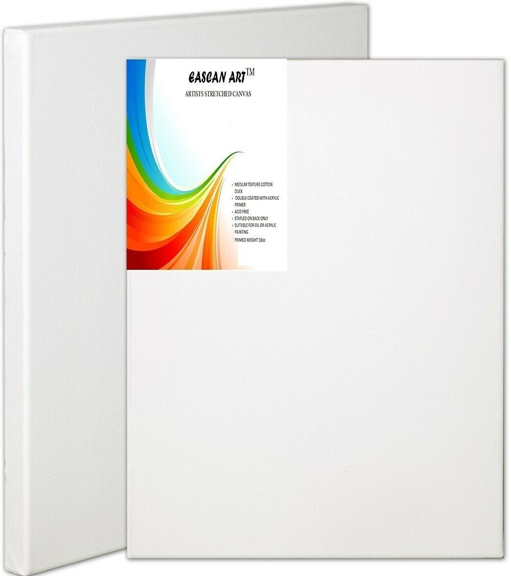 06" x 08" Cotton Medium Grain Pre Stretched Canvas (Set of 2)