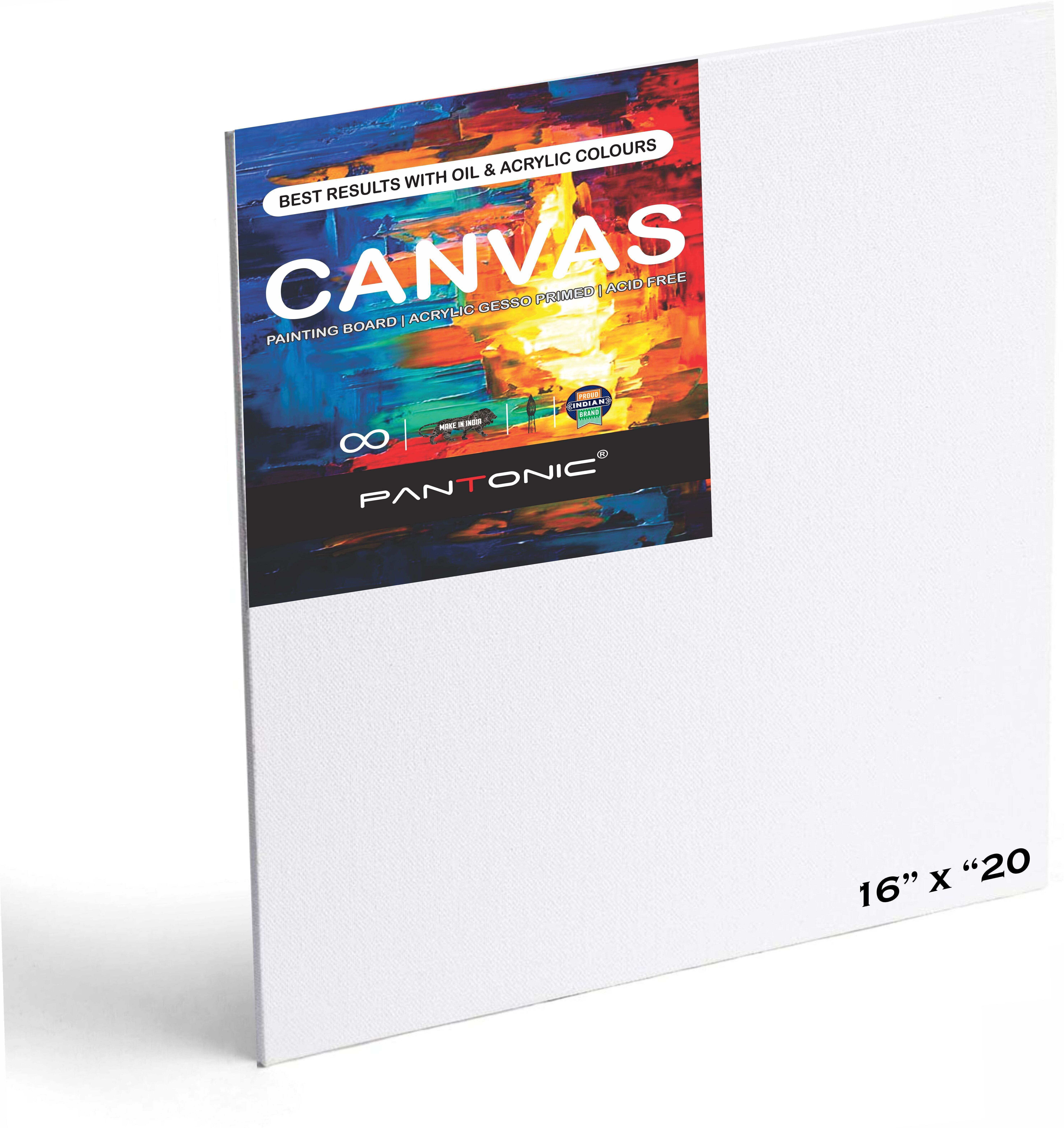 PANTONIC 16x20 ARTIST'S CANVAS BOARD FOR PAINTING & SKETCHING 5oz Pre Primed Cotton Medium Grain Board Canvas (Set of 1)-image-36