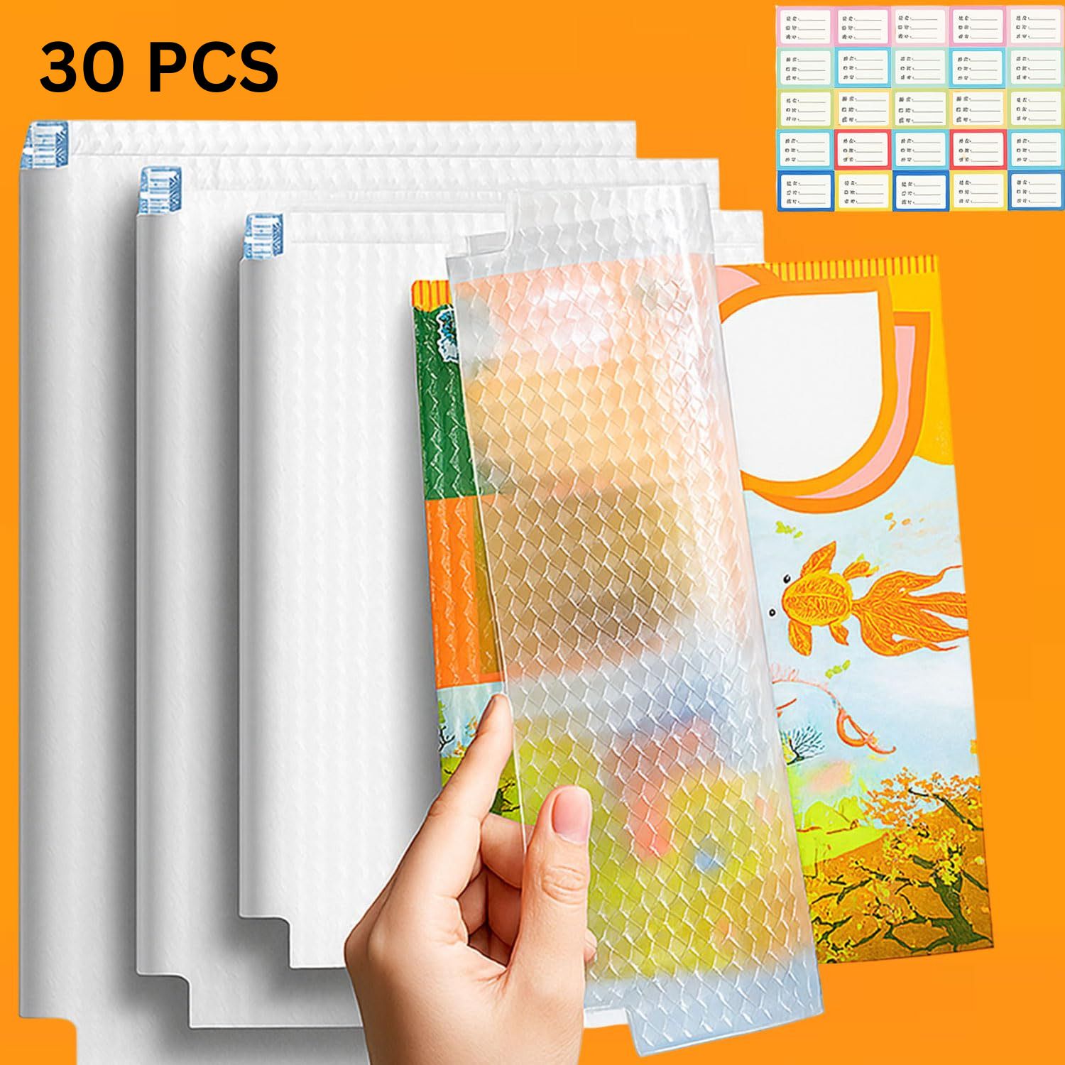 Book Cover Film Book Binding Cover [30 Pcs- 3 Different Sizes -10 Each] Acrylic Fine Grain Acrylic Primed Board (Set of 30)-image-4