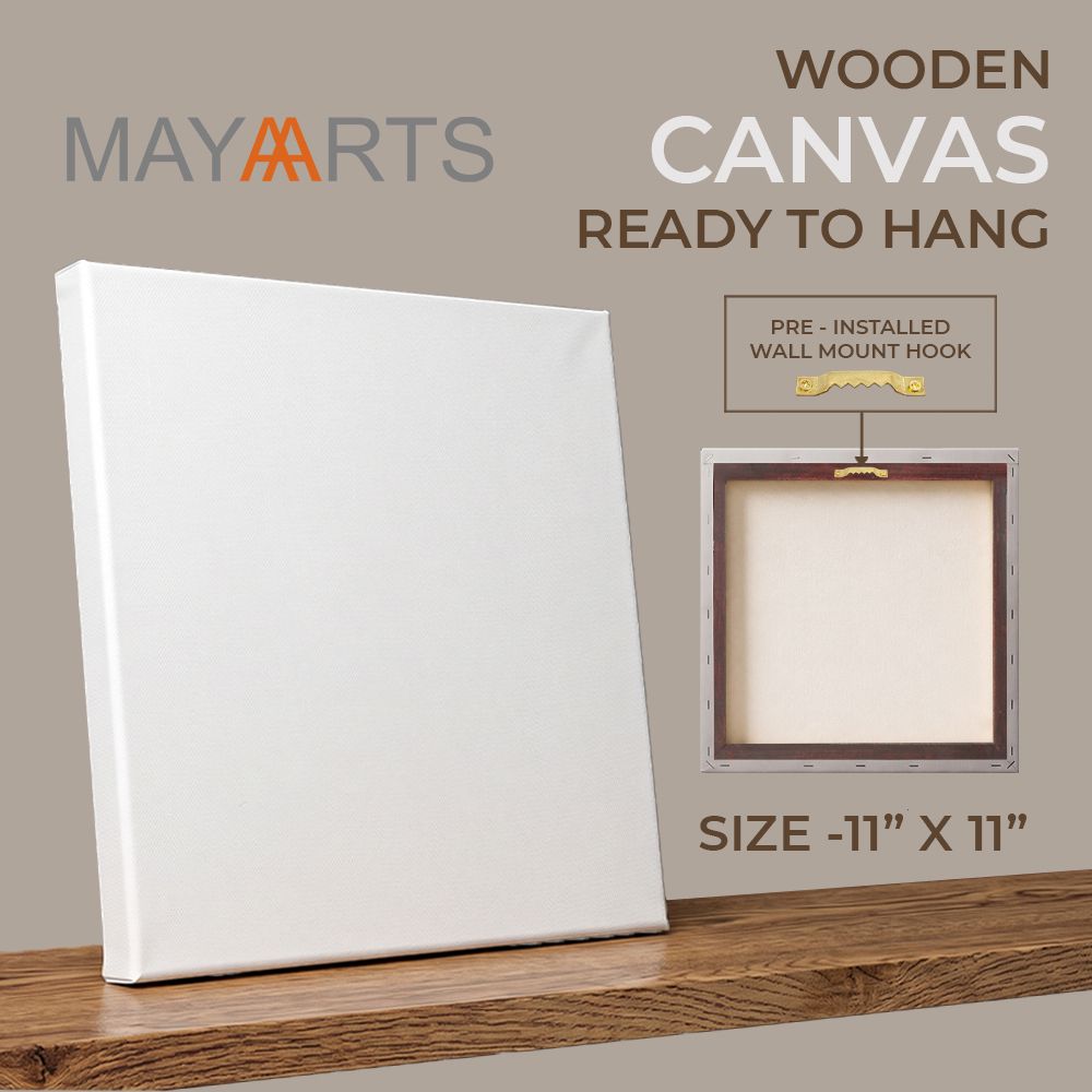 READY TO HANG Cotton Acid Free Pre Stretched Canvas, Primed Canvas Board, Stretched Canvas Board (Set of 1)-image-12