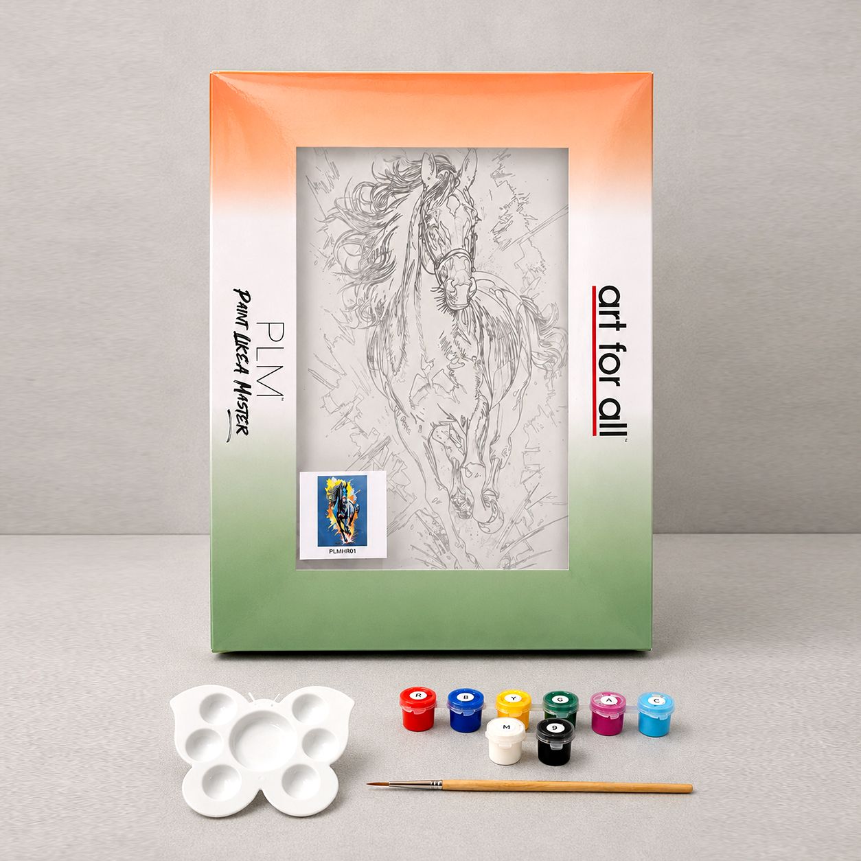 artezee Master Mini Kit Majestic Horse DIY Canvas Painting Kit with Colors, Brush Cotton Acrylic Coated Canvas Pad (Set of 1)-picture-19