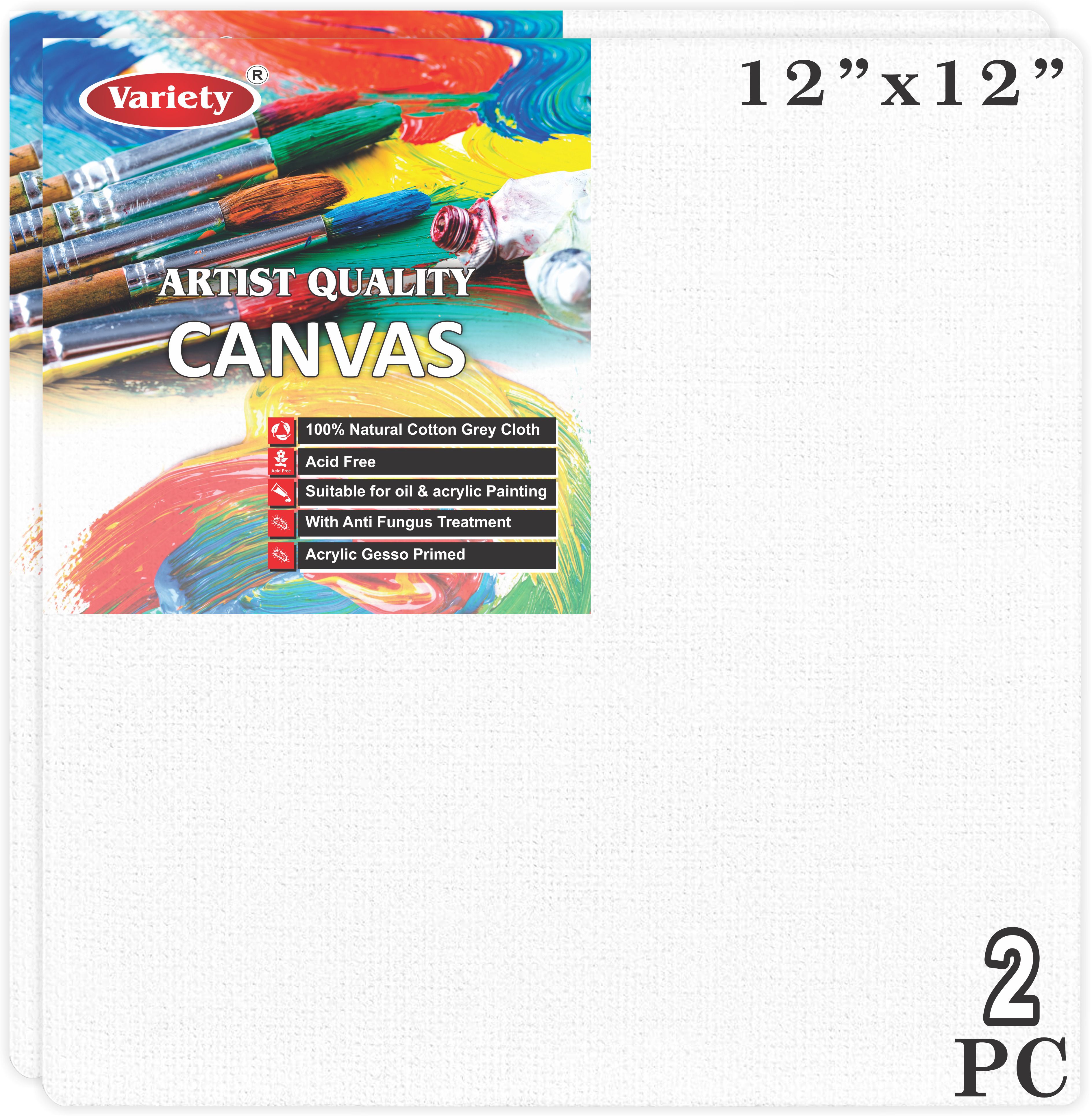 variety 12 X 12 BOARD CANVAS Cotton Medium Grain Board Canvas (Set of 2)-picture-33