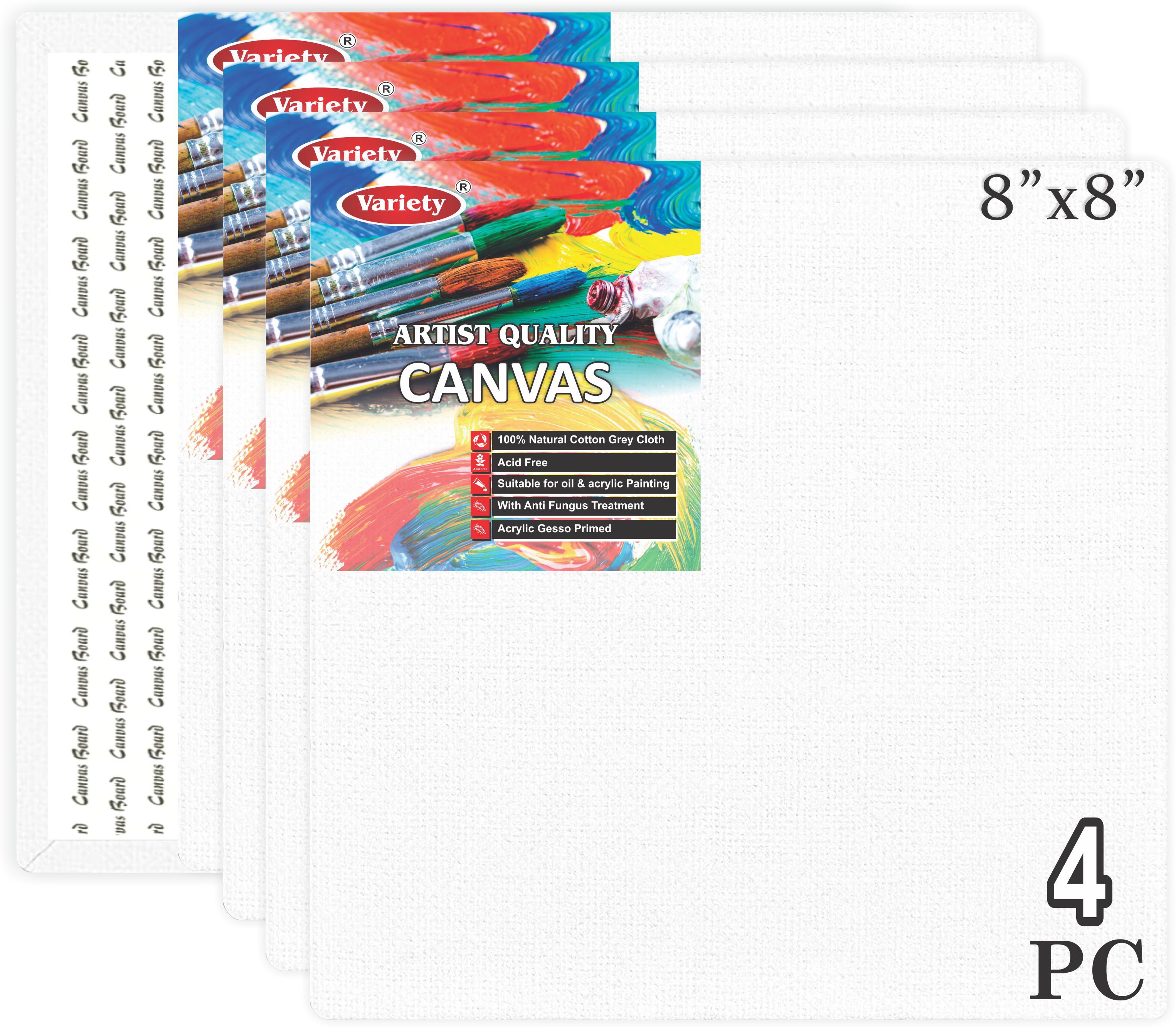 8 X 8 Canvas Board Cotton Medium Grain Board Canvas (Set of 4)-image-24