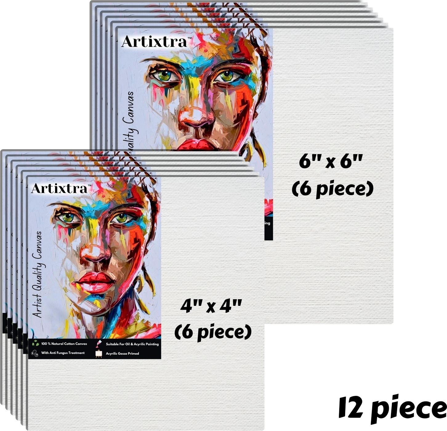 6X6(6) 4X4(6) Cotton Medium Grain Board Canvas (Set of 12)-image-18