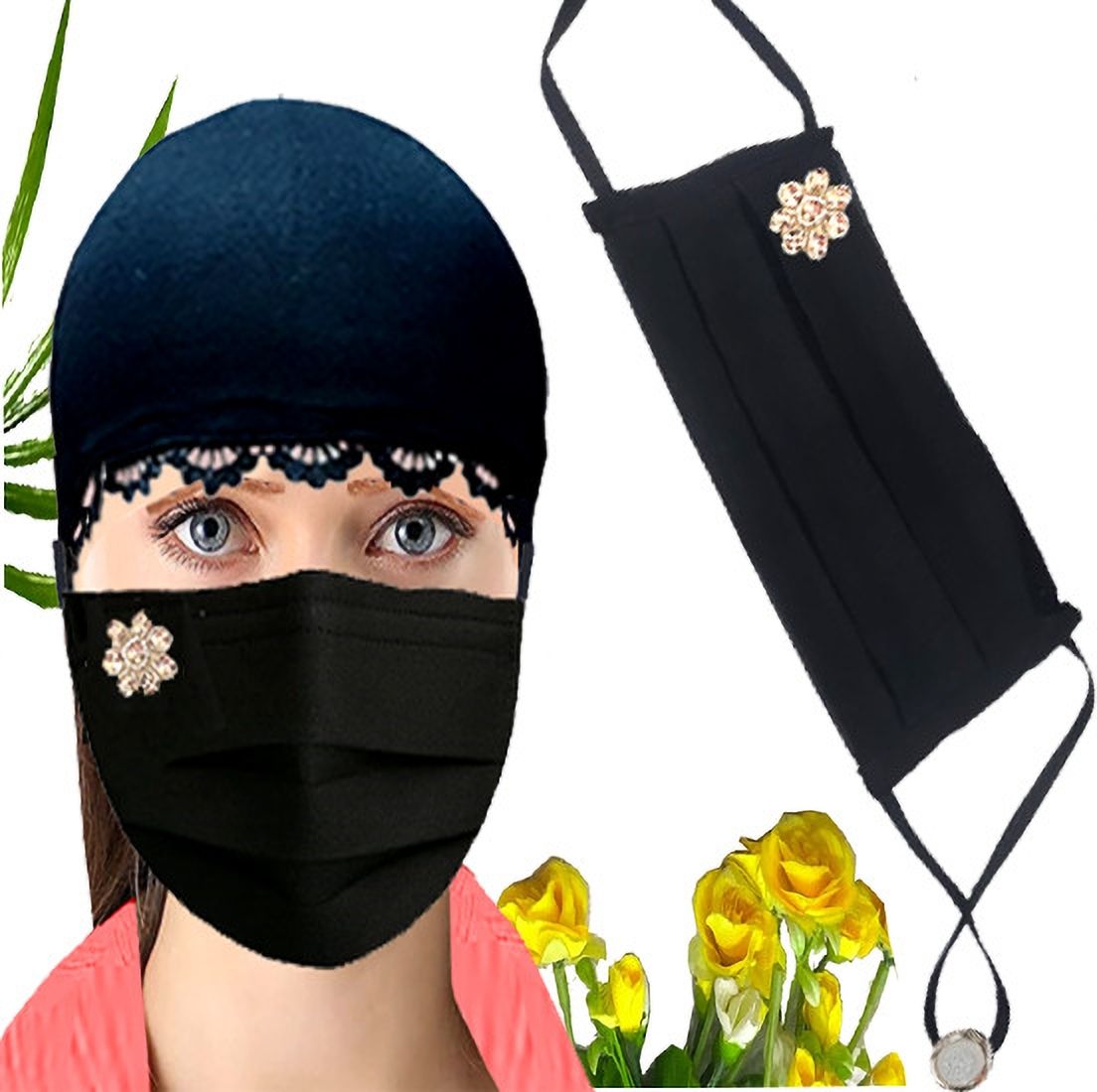 adnara Solid, Embroidered, Self Design Skull Cap-picture-11