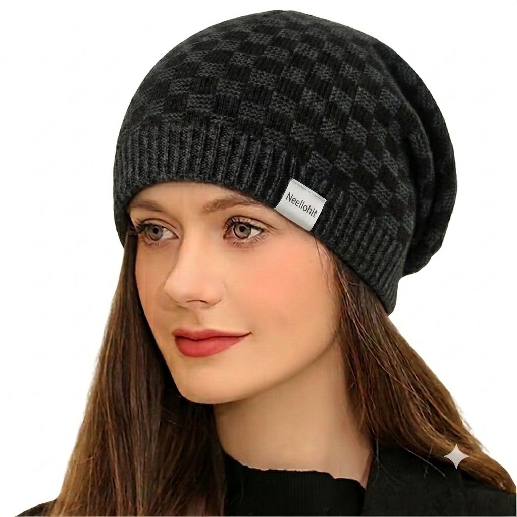neellohit Checkered Beanie-picture-14