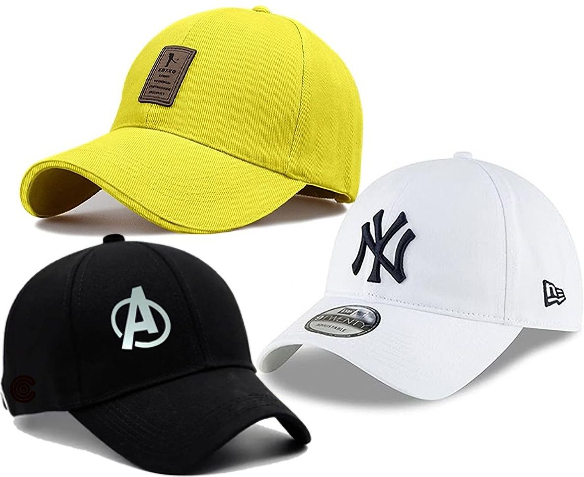 cap world Embroidered, Printed, Solid, Self Design Sports/Regular Cap-picture-26