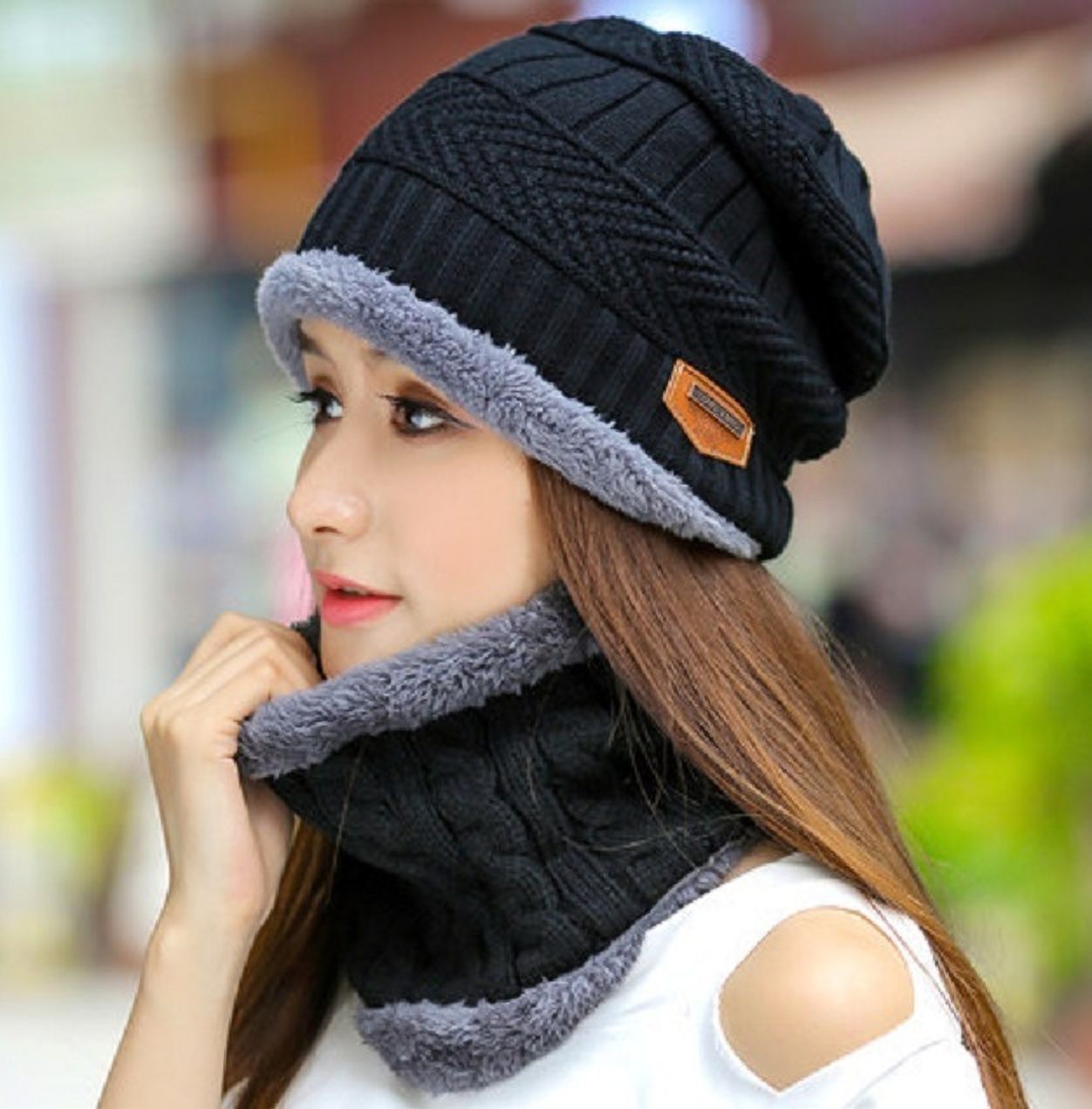 frackson Woven, Solid, Self Design Beanie-picture-11