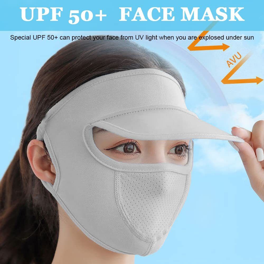 Sun Visor Cap with Face Mask for Women | UV Protection | Breathable Face Shaping Mask-image-19
