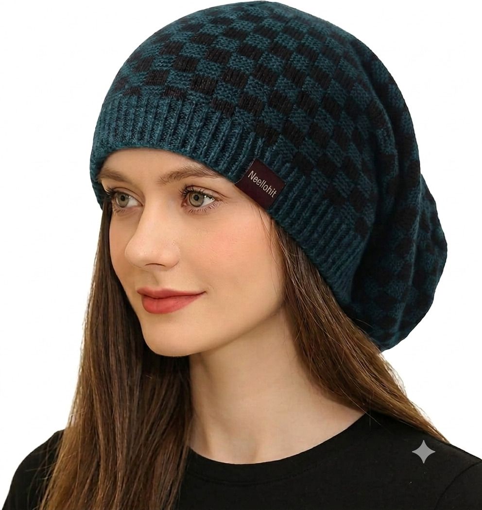 neellohit Checkered Beanie-picture-48