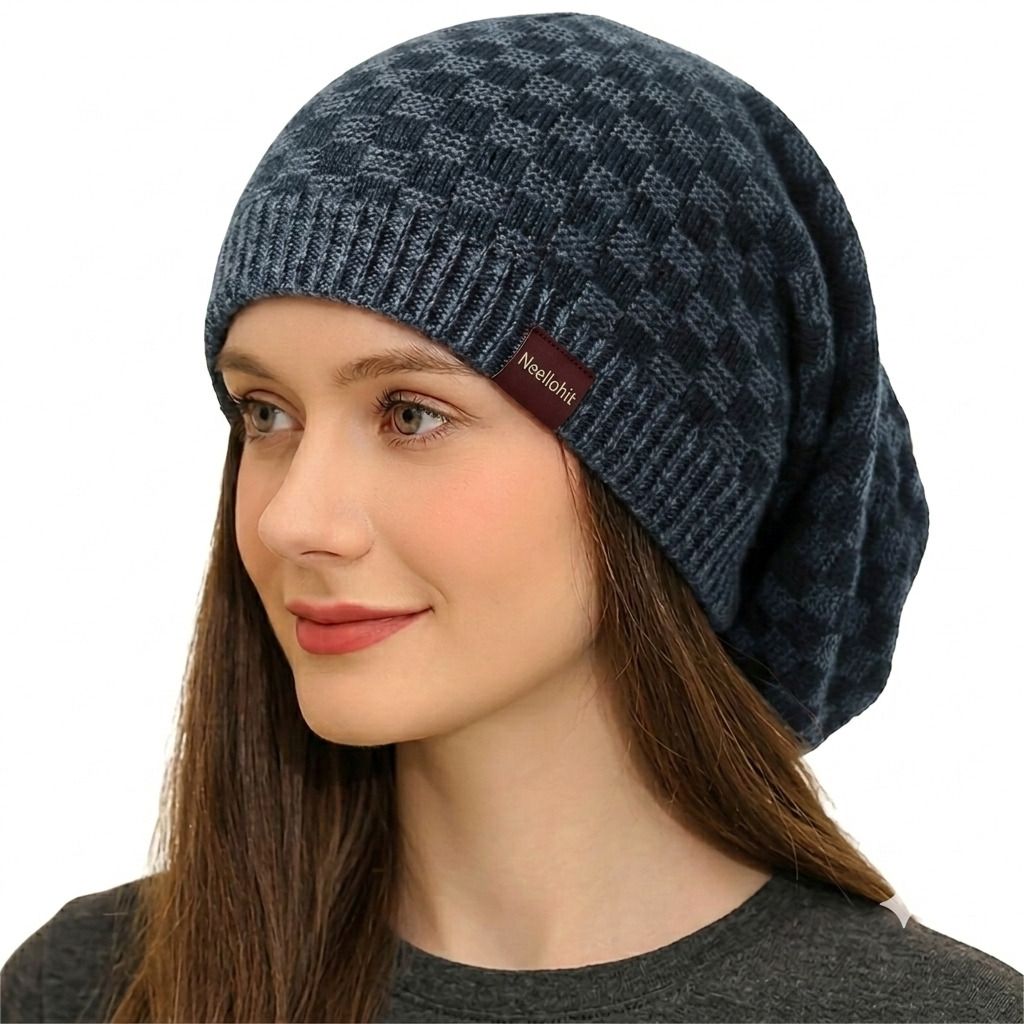 neellohit Checkered Beanie-picture-35