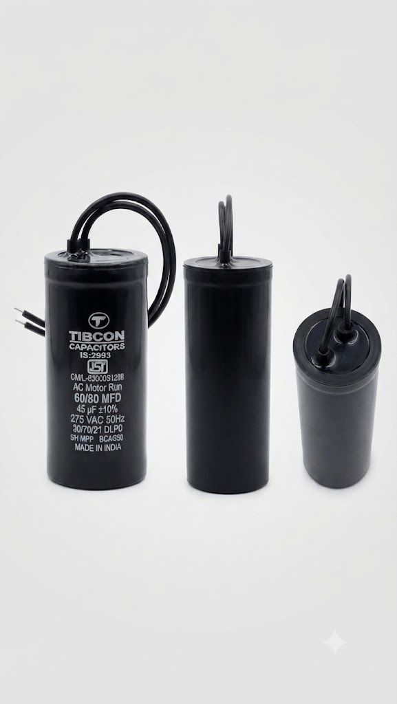pmh TIBCON CAPACITORS 45µF AC Motor Run Capacitor - 275V AC, 50Hz, 60/80 MFD Power Capacitor-picture-28