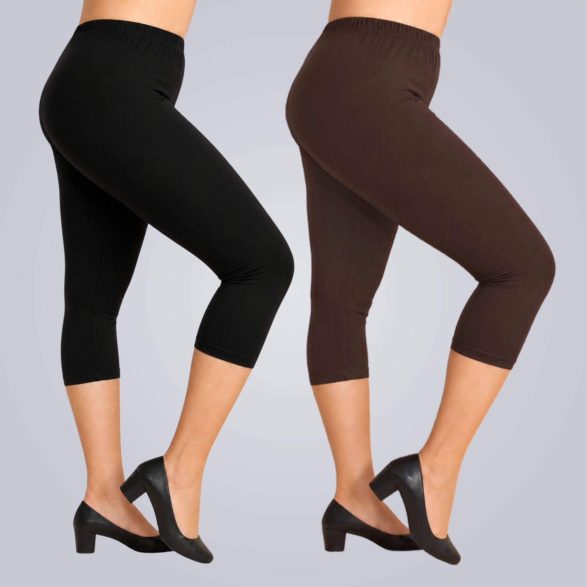 hm hubb Women's Cotton Capri Combo Pack of 2 Women Multicolor Capri-picture-13
