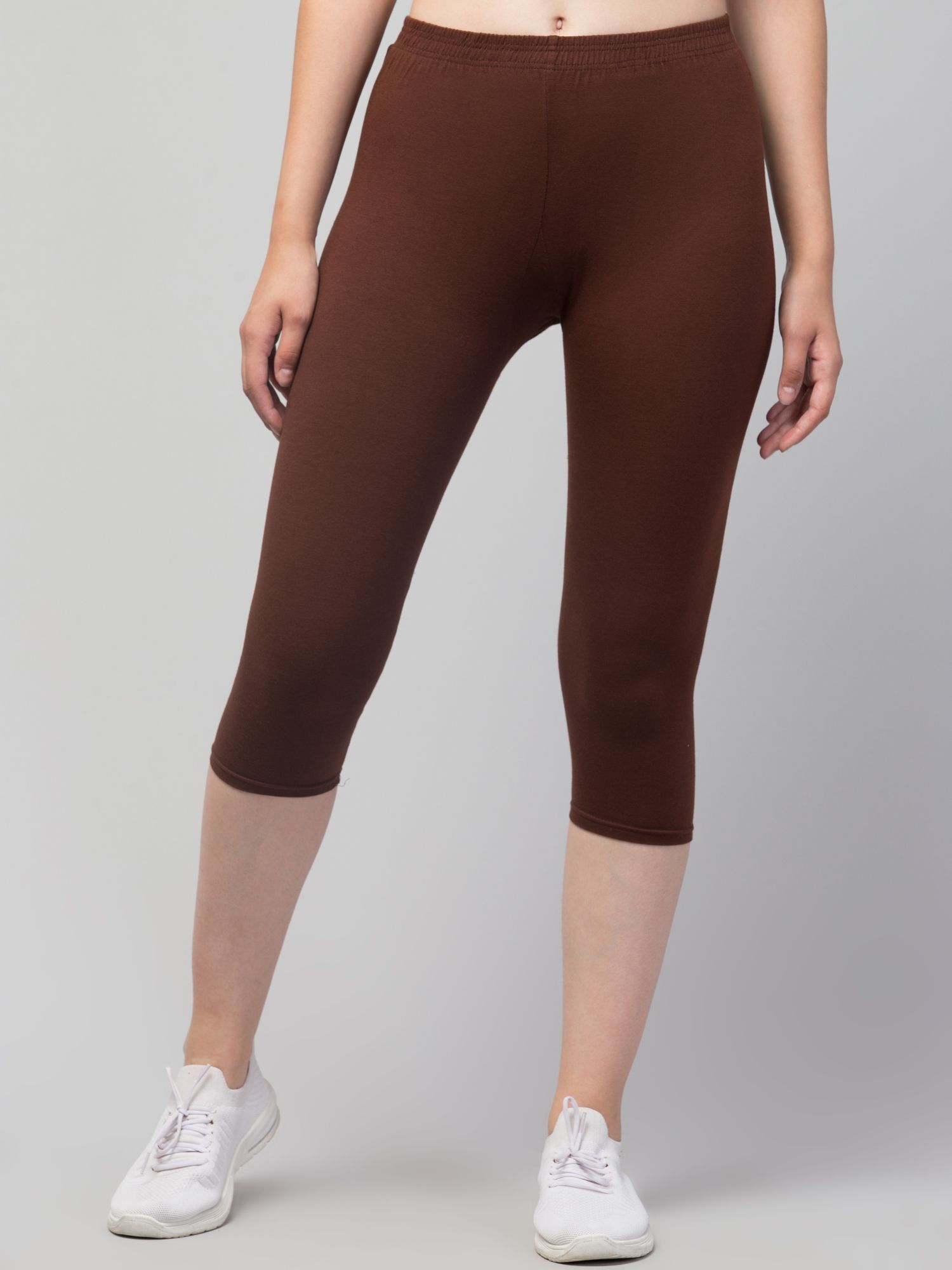 Women Brown Capri-image-1
