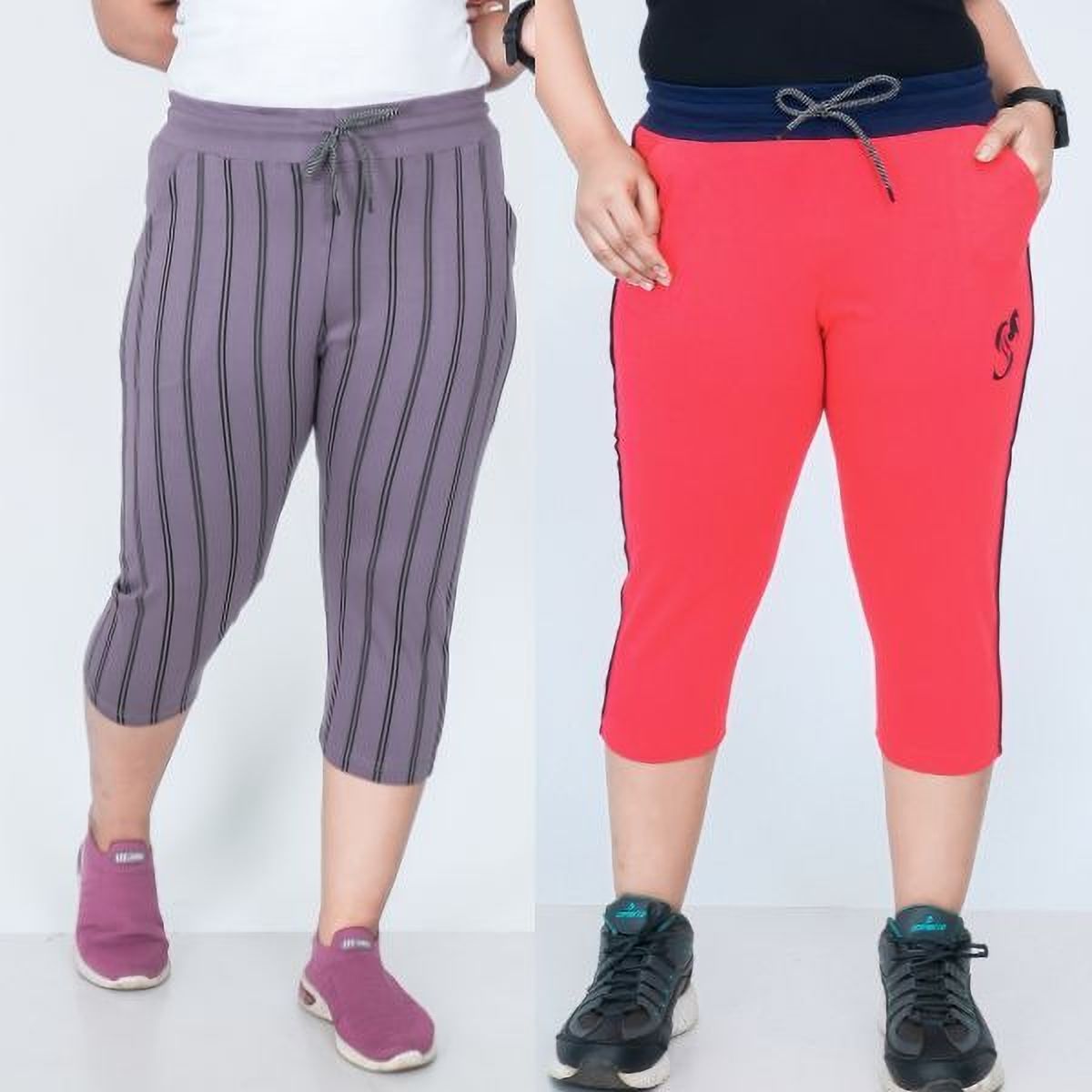 girls Women Pink Capri-image-40