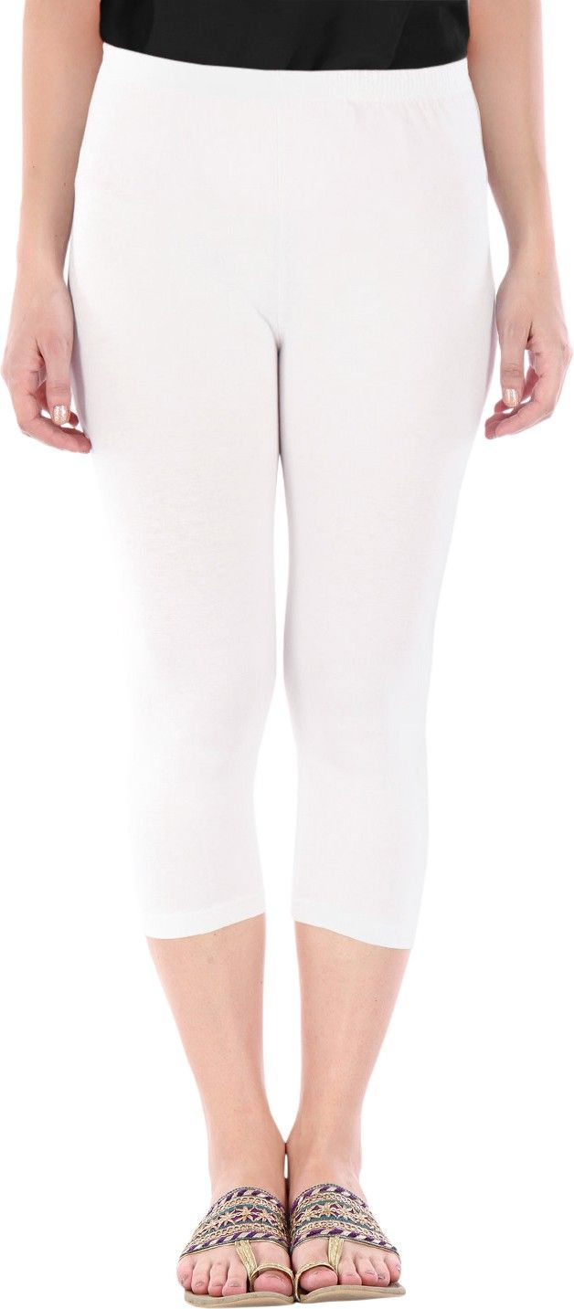 Capri Leggings Women White Capri-image-0
