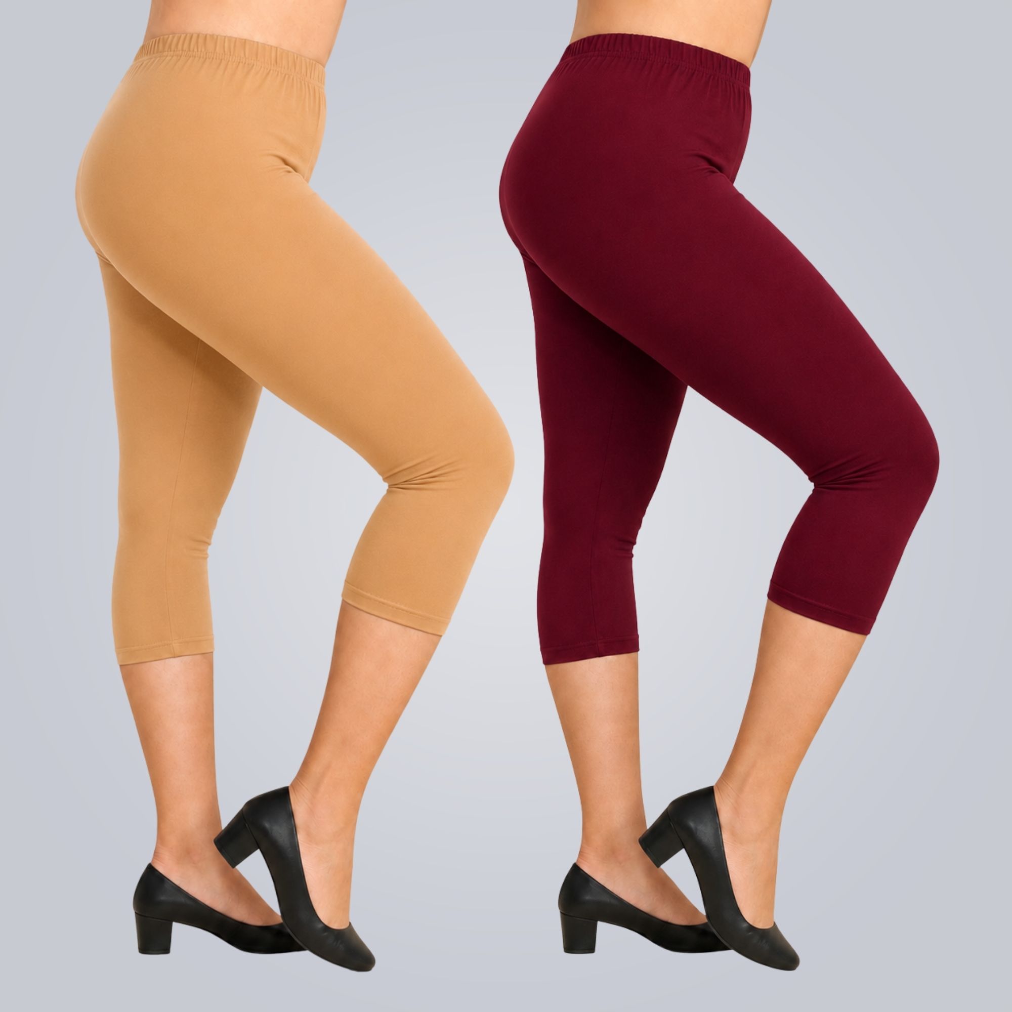 hm hubb Women's Cotton Capri Combo Pack of 2 Women Multicolor Capri-picture-30