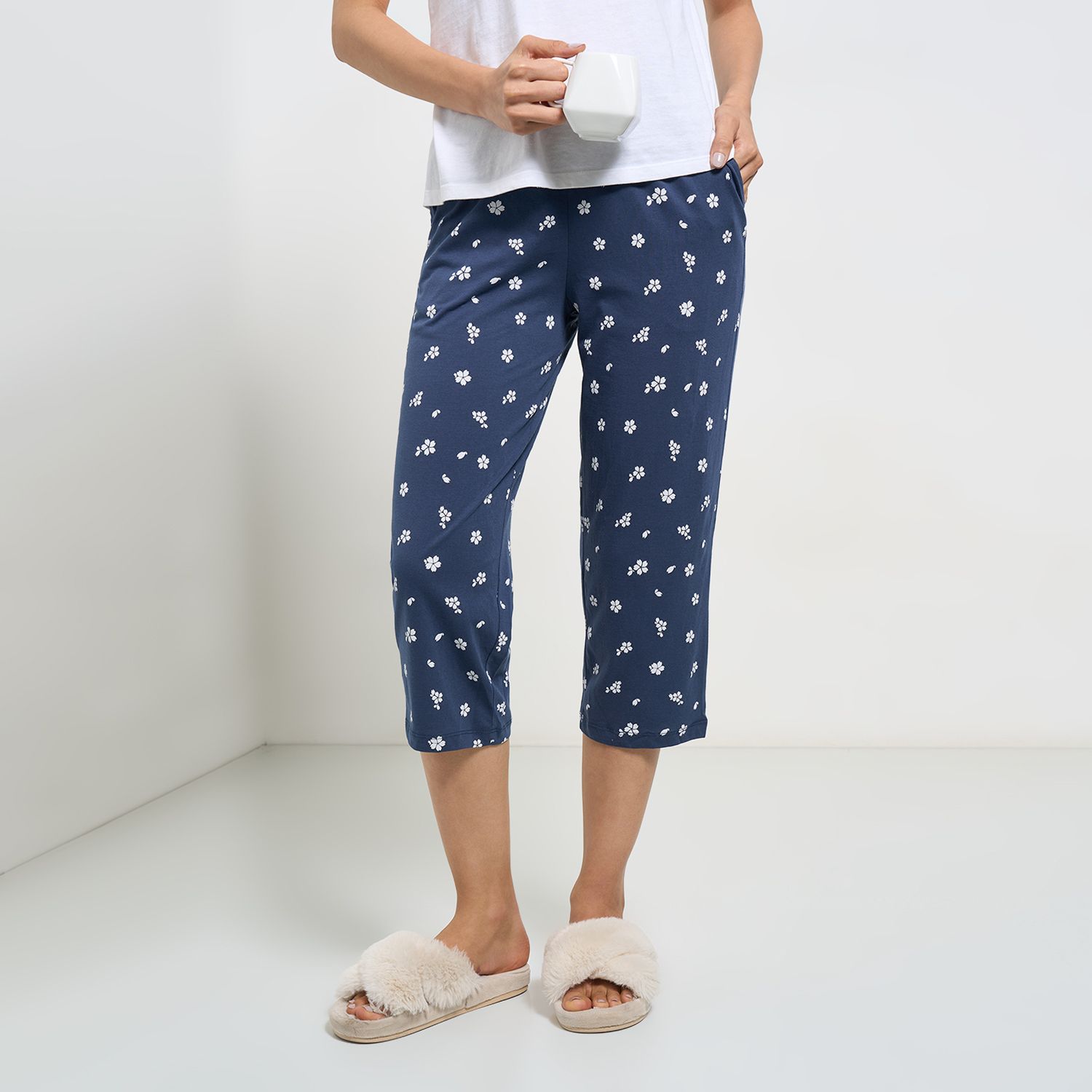 Women Blue Capri-image-4
