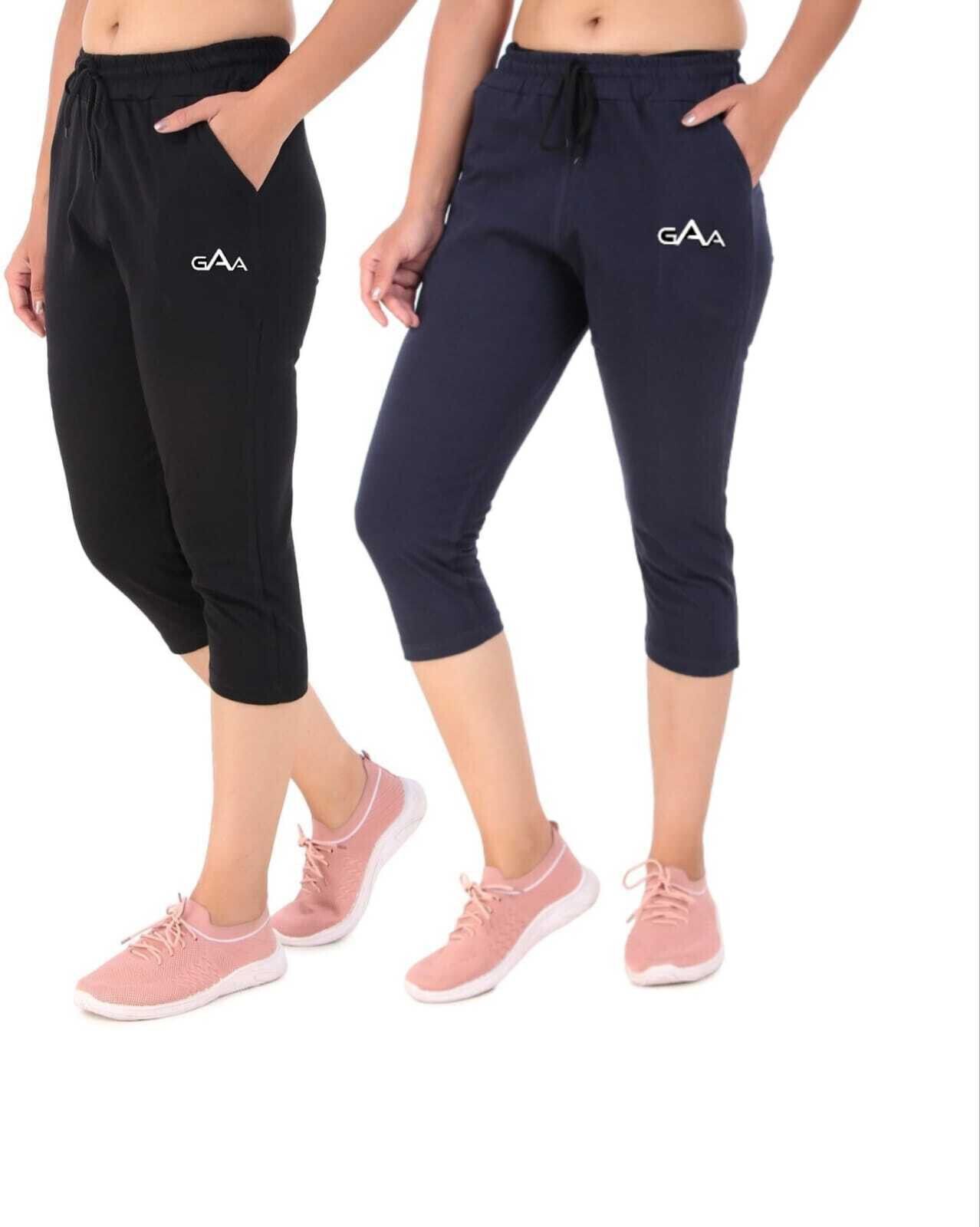 Women Dark Blue, Black Capri-image-19