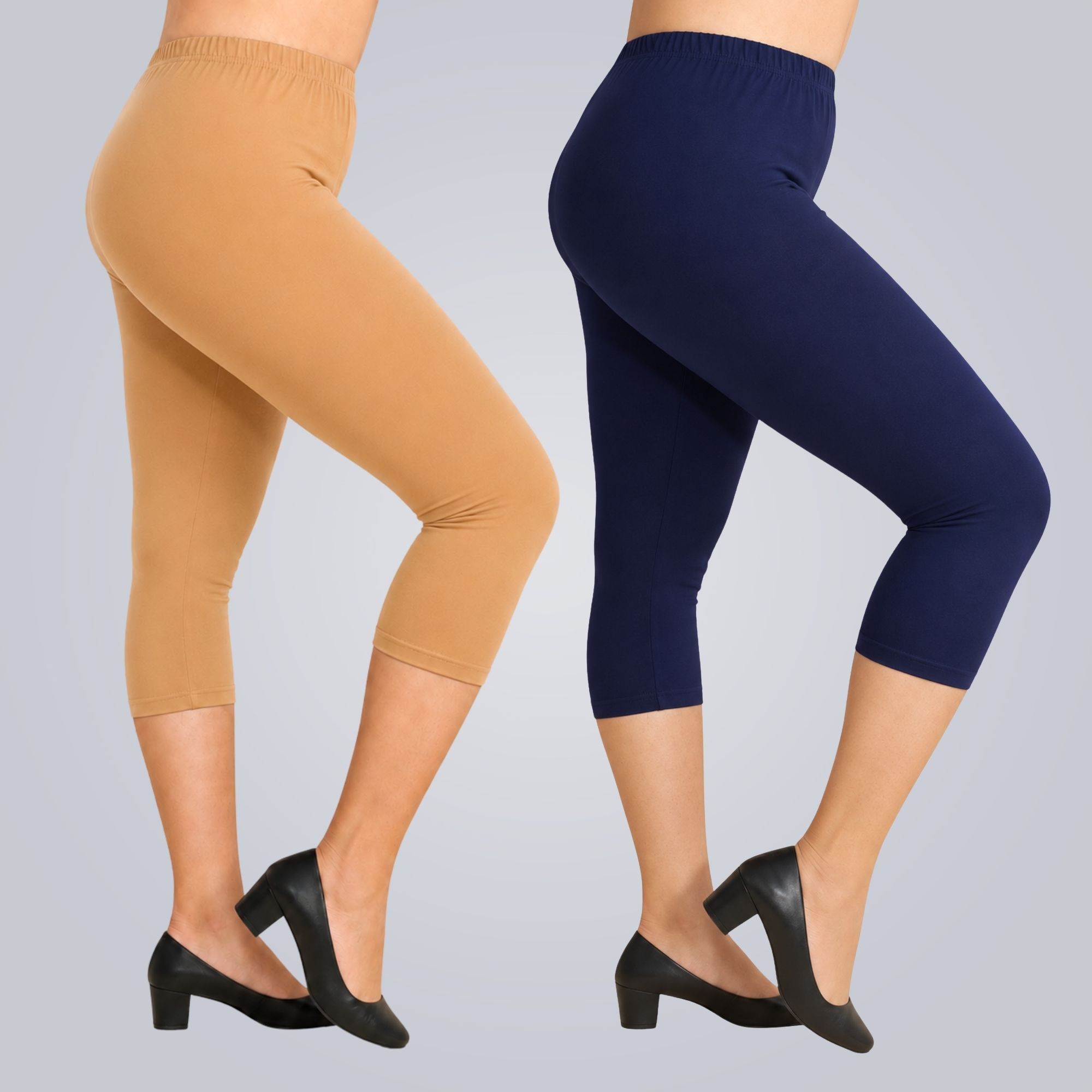 hm hubb Women's Cotton Capri Combo Pack of 2 Women Multicolor Capri-picture-35