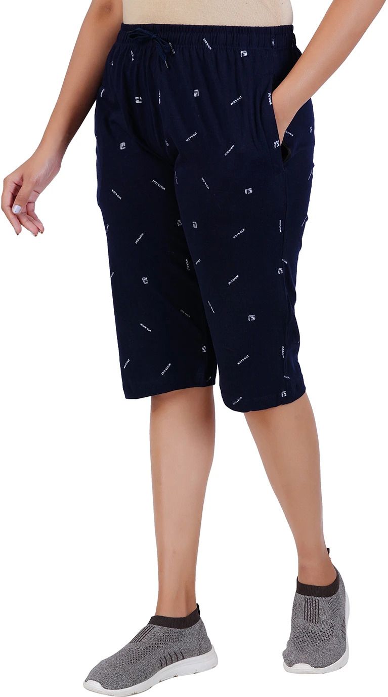 Women Dark Blue Capri