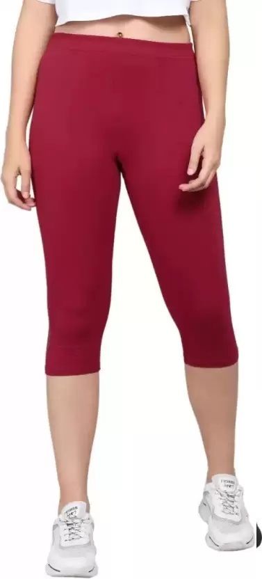 Women Maroon Capri