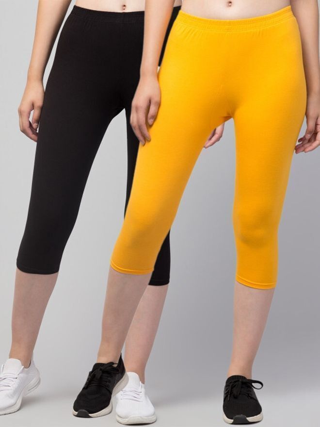 vishwakarma trends Solid Women Yellow, Black Tights-picture-19