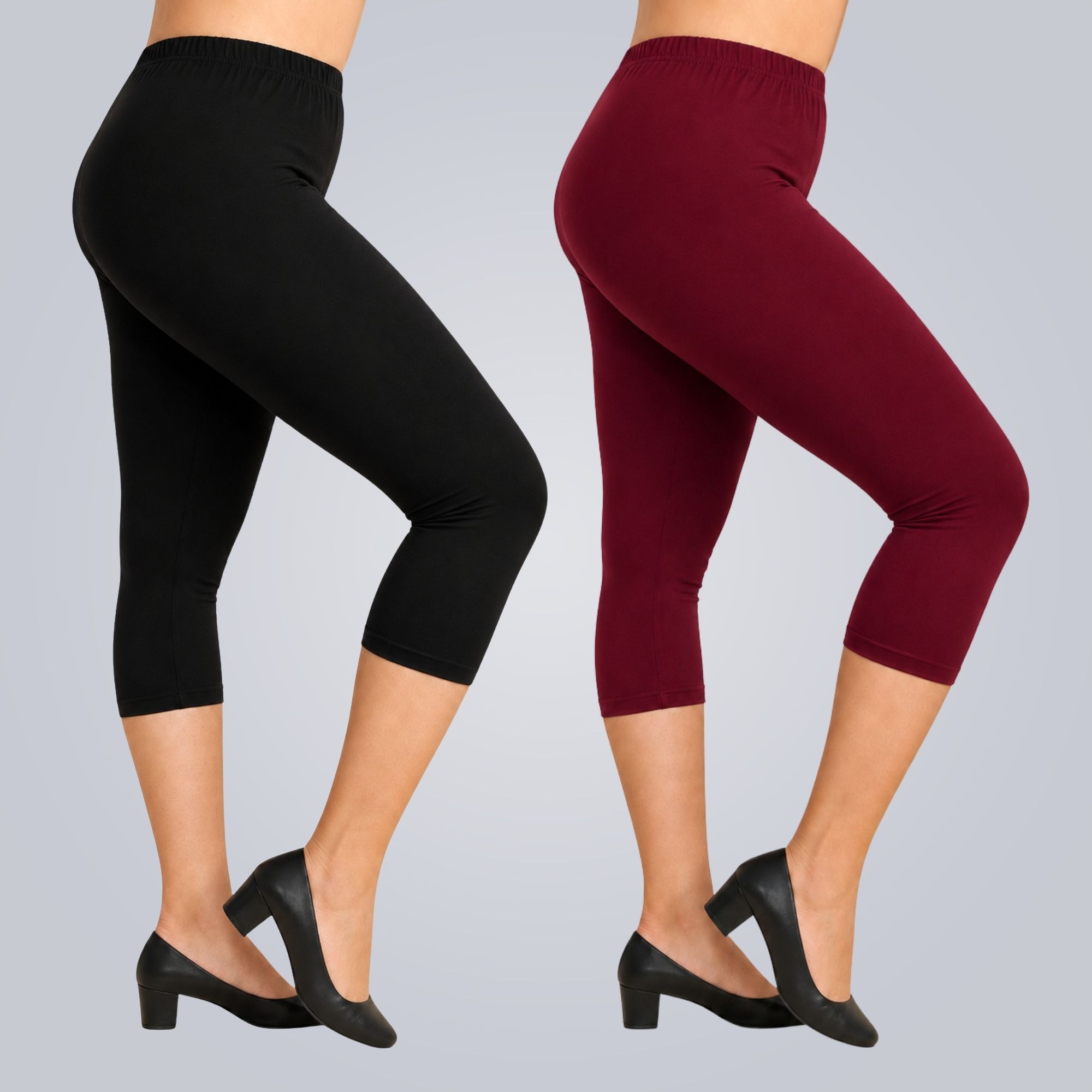 hm hubb Women's Cotton Capri Combo Pack of 2 Women Multicolor Capri-picture-29