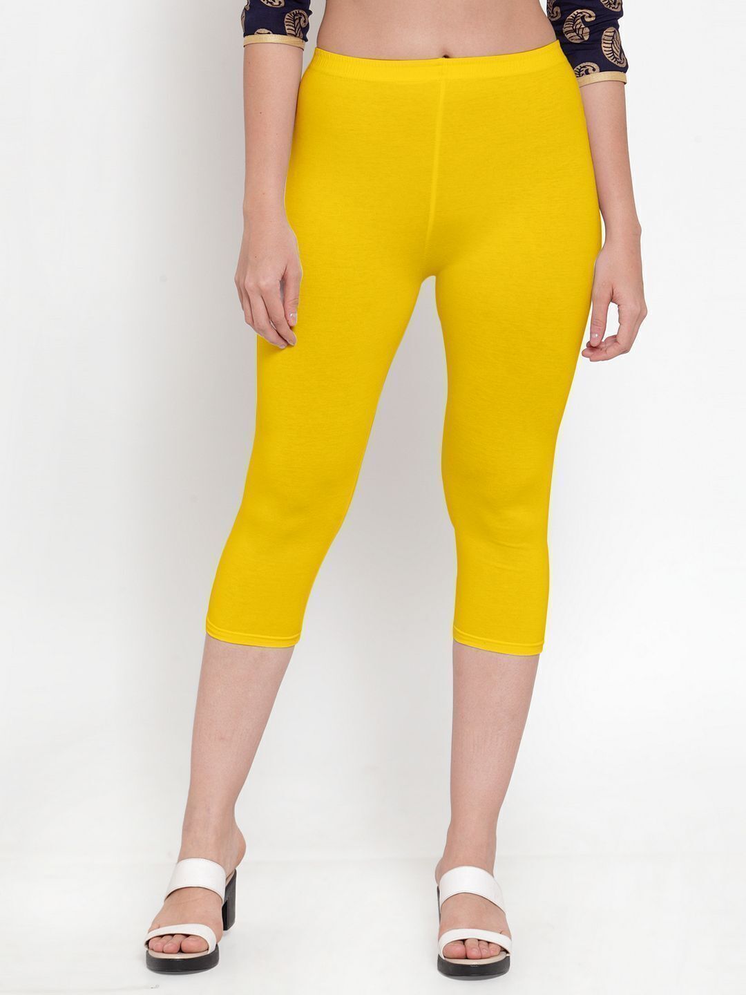 bamboo breeze Women Yellow Capri-picture-31