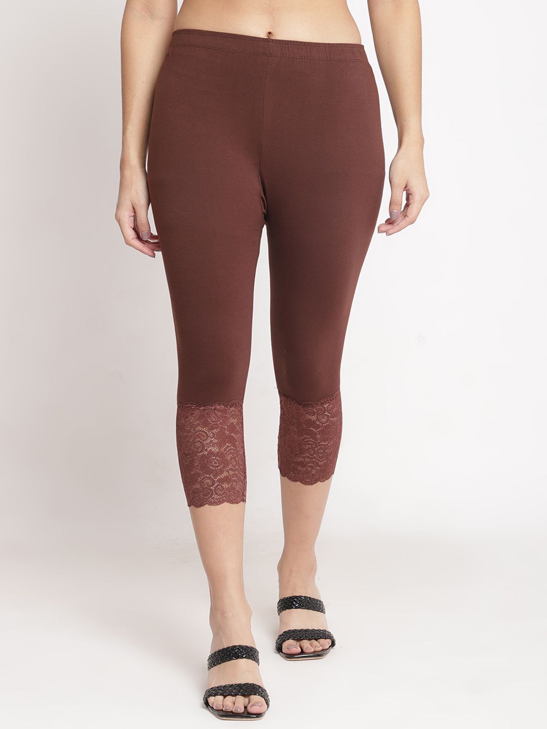 bamboo breeze Women Brown Capri-picture-14