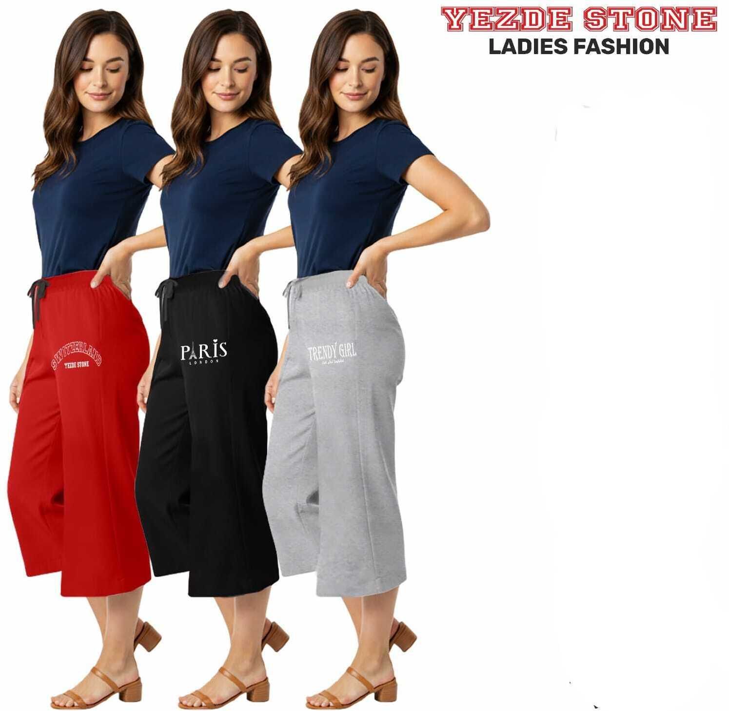 yazde ston Women Red, Black Capri-picture-26