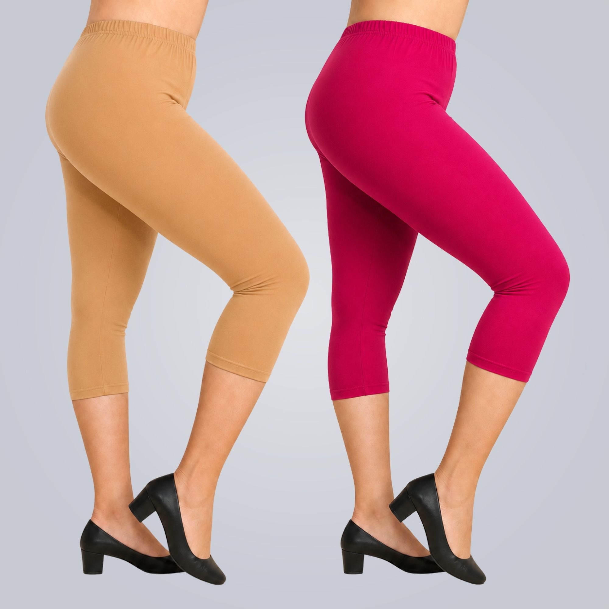 hm hubb Women's Cotton Capri Combo Pack of 2 Women Multicolor Capri-picture-28