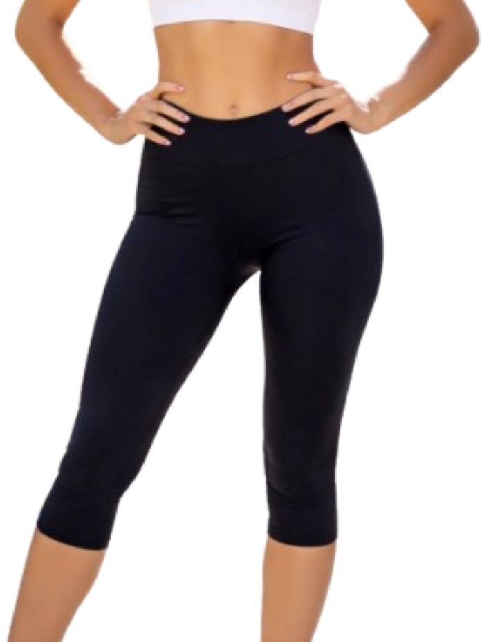 rzlecort Sport wear swim,running,yoga,gym wear,Cycling Tighty Women Black Capri-picture-17