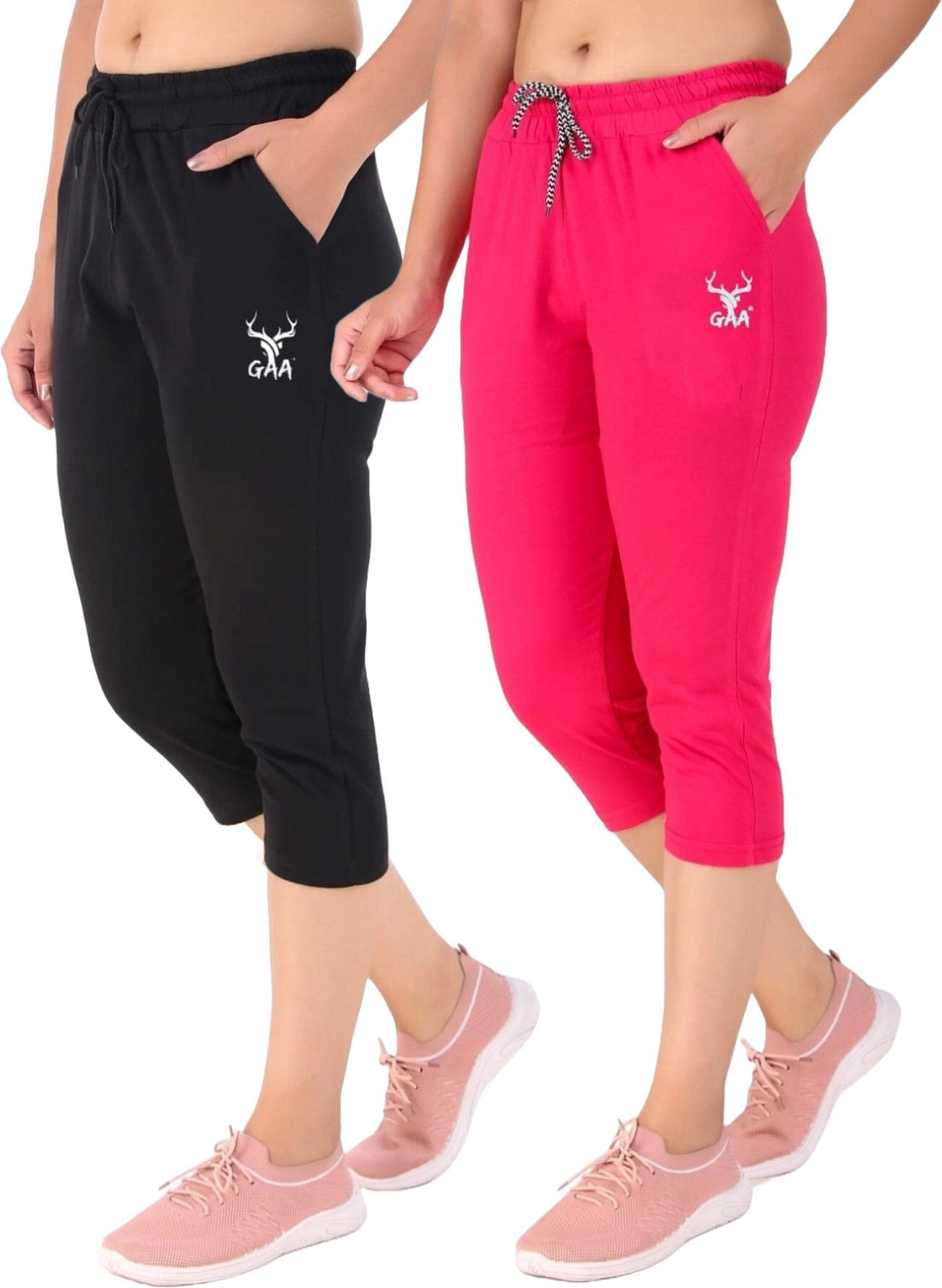 seaprint Sporty Women’s Capri Leggings Perfect for Workouts & Outdoor Fun Women Black, Pink Capri-picture-27