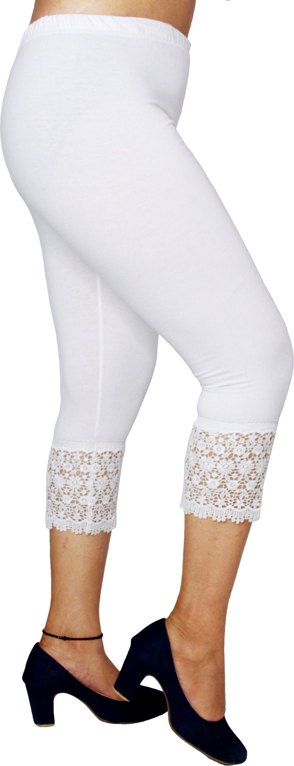 pinkshell Women White Capri-picture-25